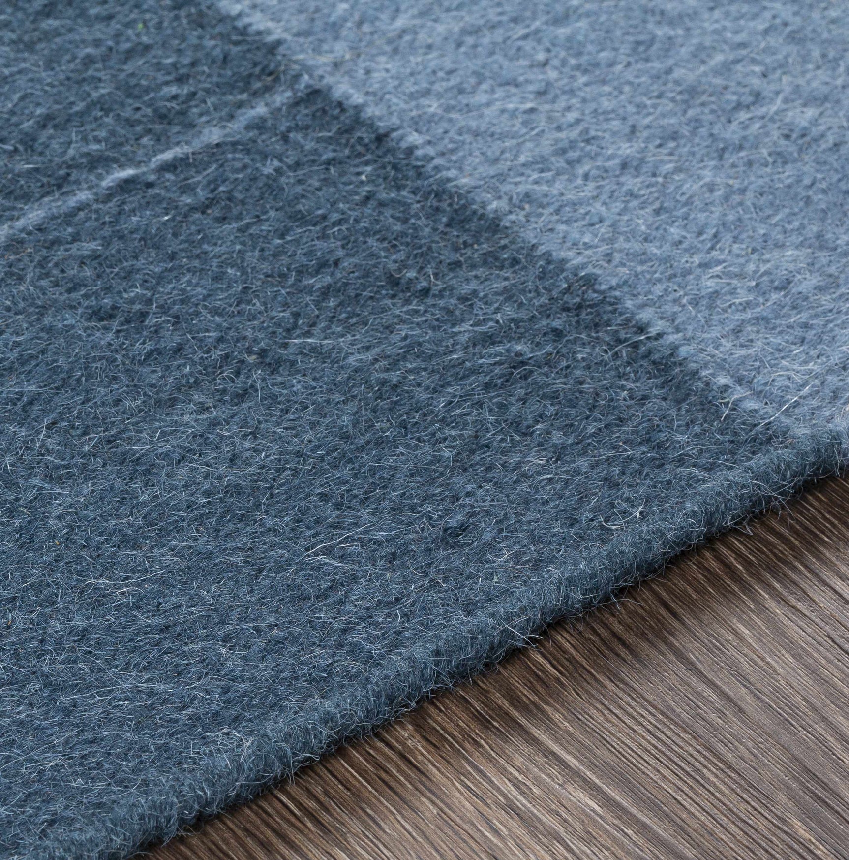 Blue Hanwood Wool Blend Braided Area Rug - Clearance - Ornate Home