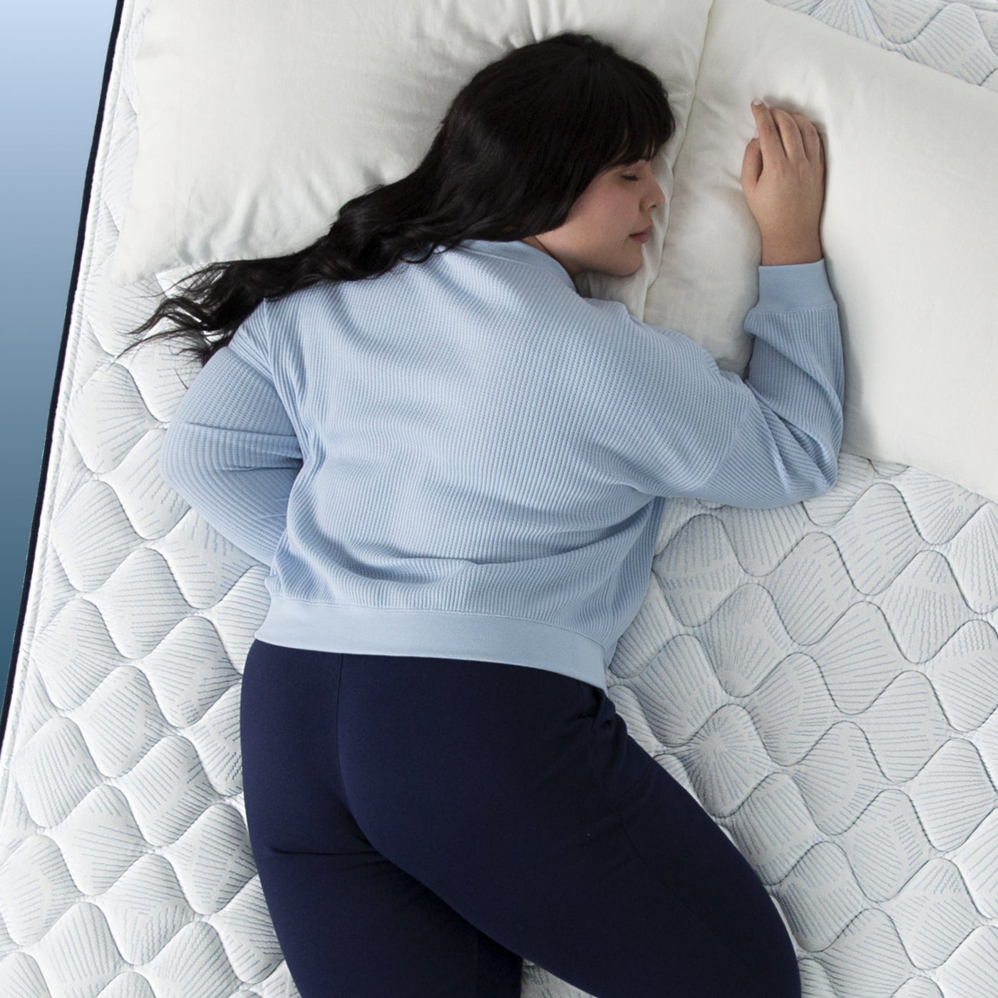 Blue Lagoon Nights Blue Queen 13.5" Medium Mattress - Ornate Home