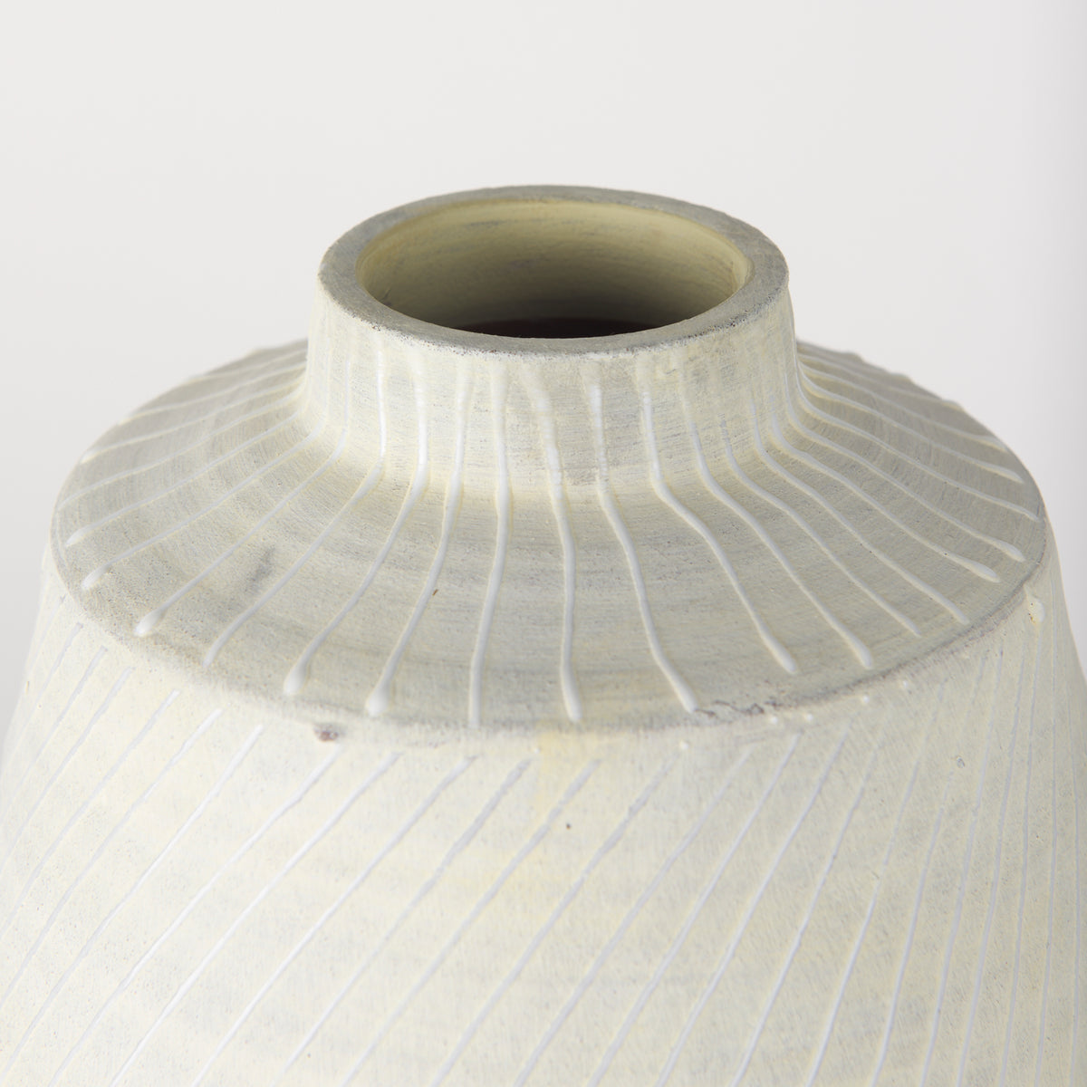 Blume Off-White/Gray Large Textured Vase - Ornate Home