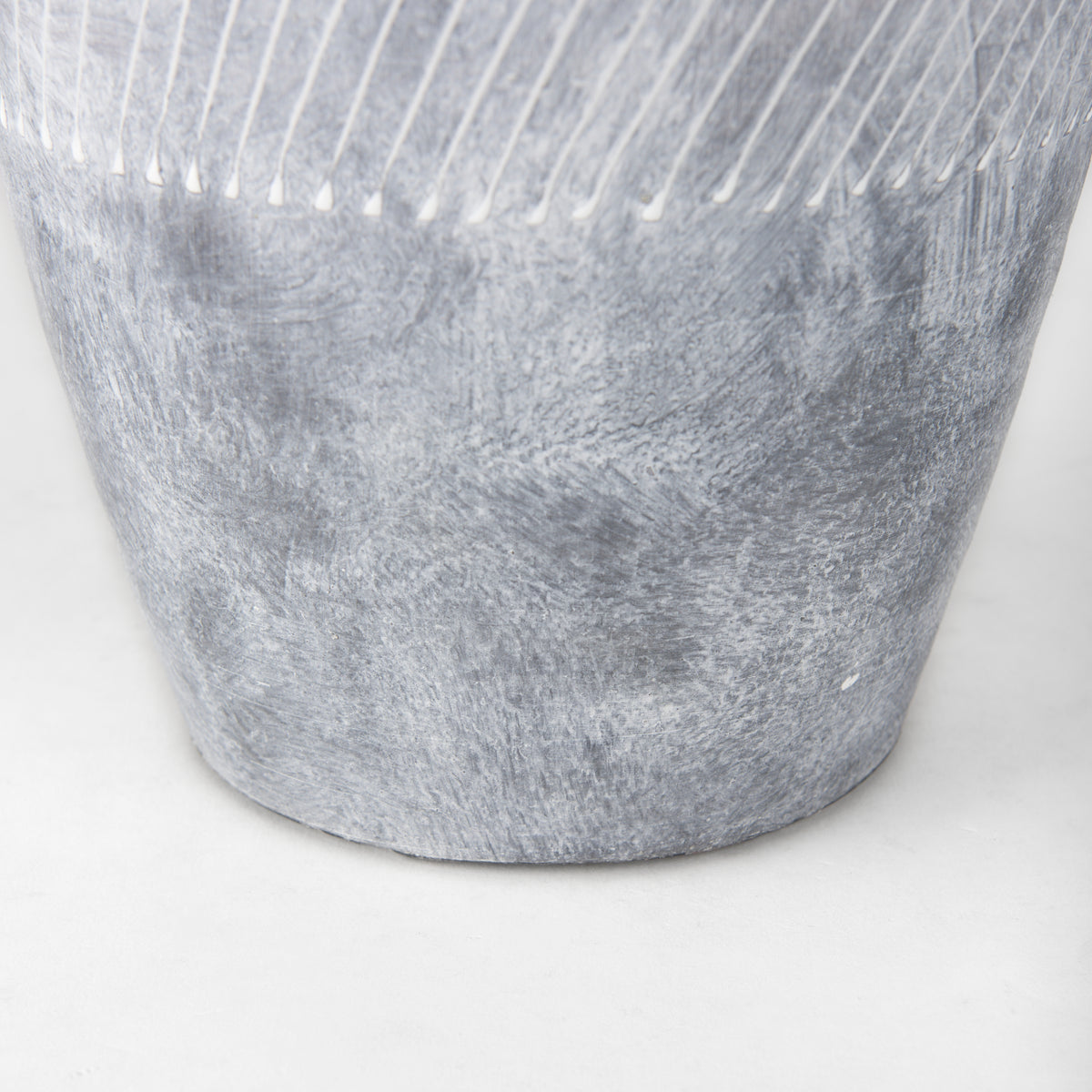 Blume Off-White/Gray Large Textured Vase - Ornate Home