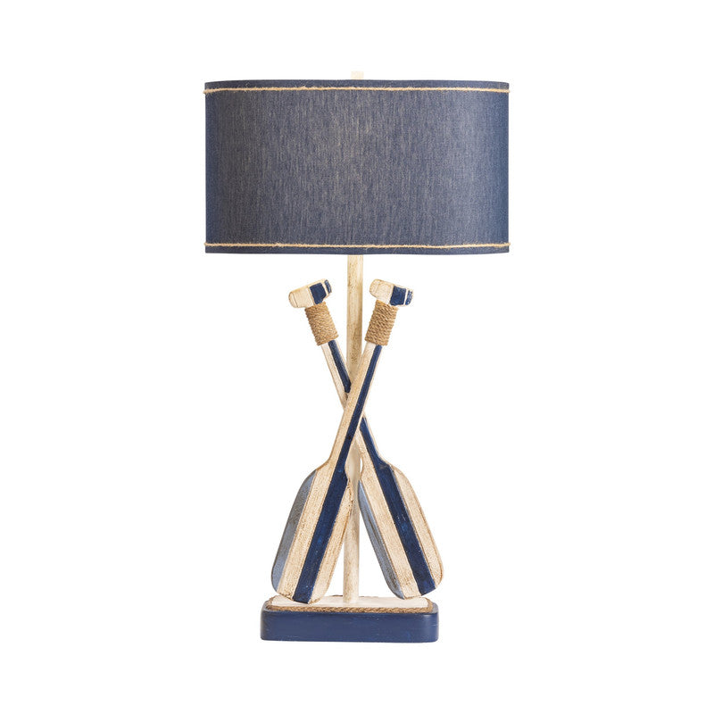 Boat Oar Blue/White Table Lamp (Set of 2) - Ornate Home