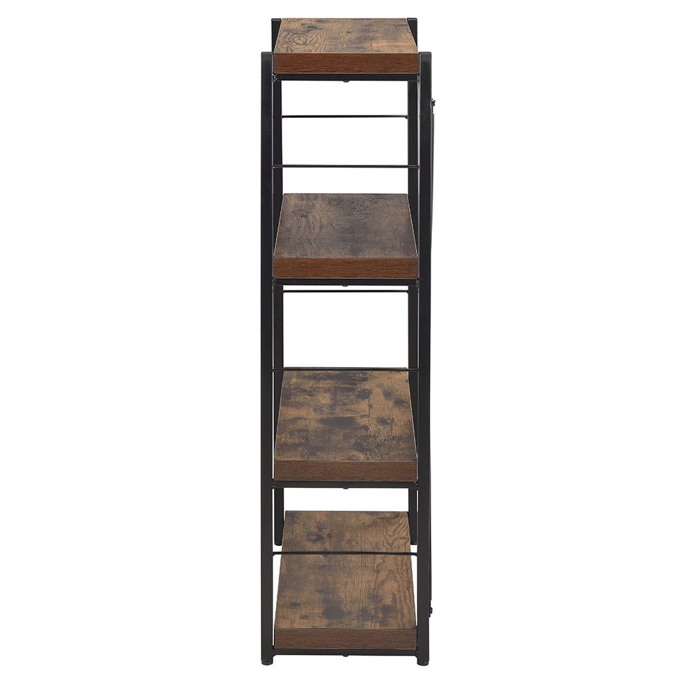 Bob Weathered Oak & Black Bookshelf - Ornate Home