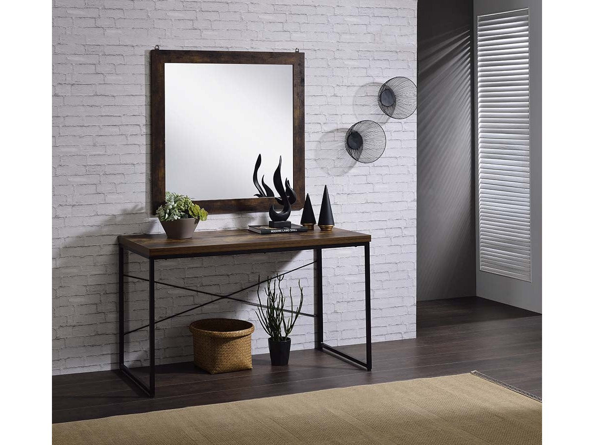 Bob Weathered Oak & Black Console Table - Ornate Home