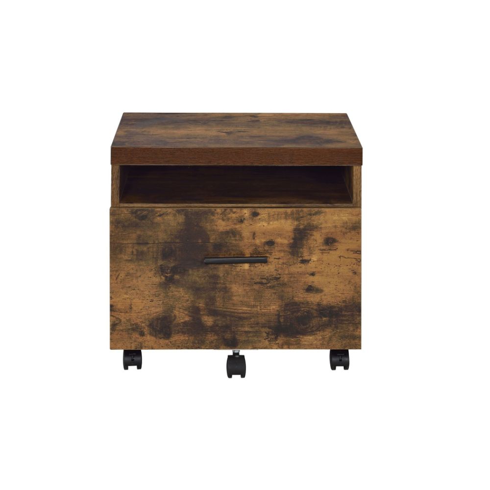 Bob Weathered Oak & Black File Cabinet - Ornate Home