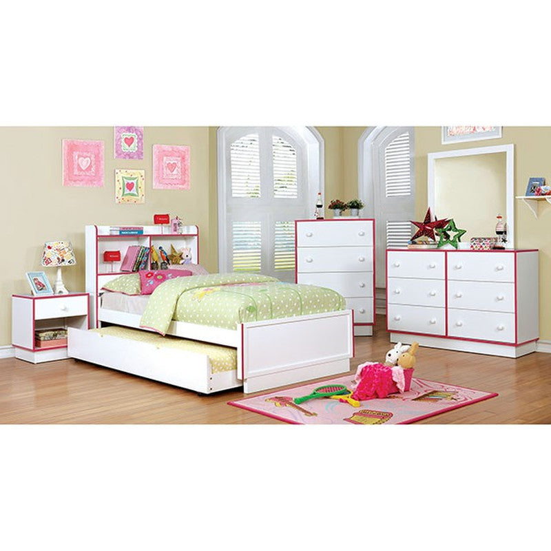 Bobbi Pink/White Nightstand - Ornate Home