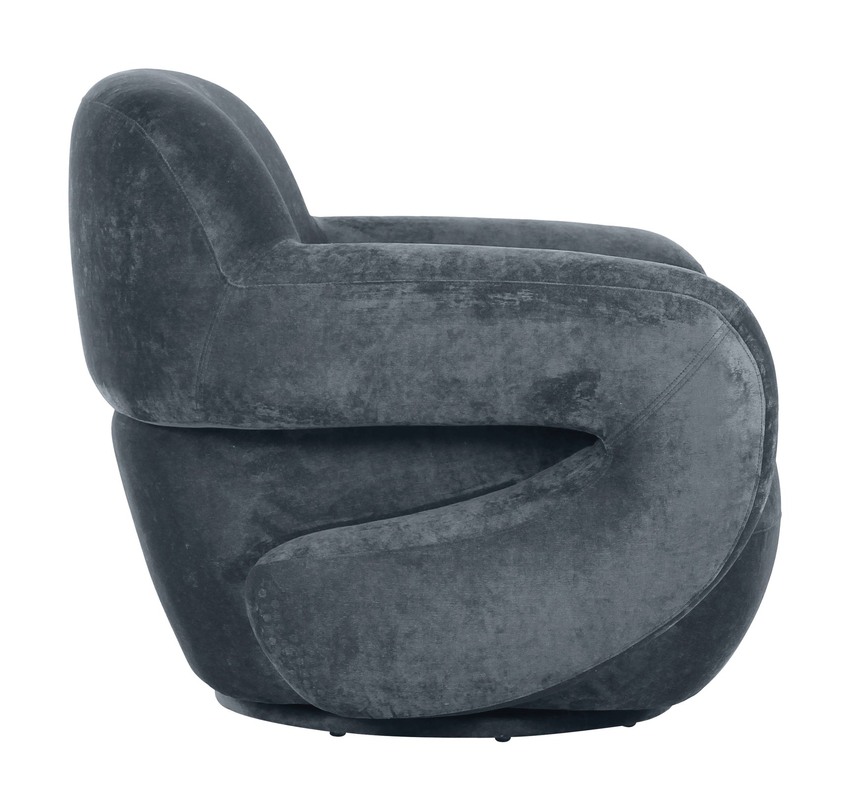 Boble Storm Gray Swivel Chair - Ornate Home