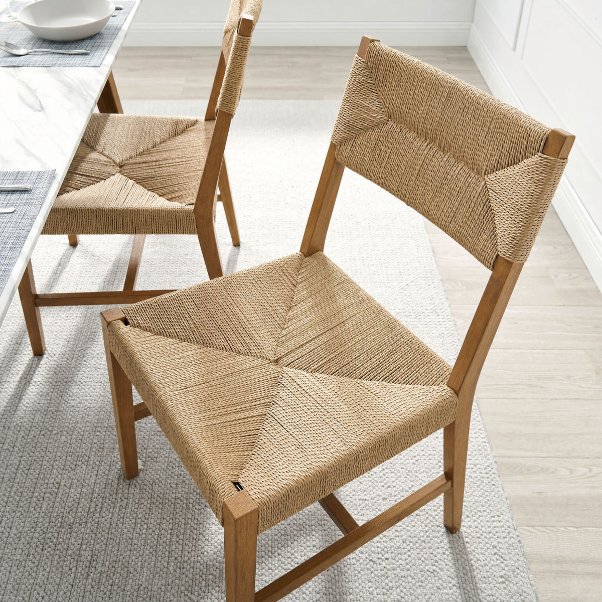 Bodie Natural Wood Dining Chair (Set of 2) - Ornate Home