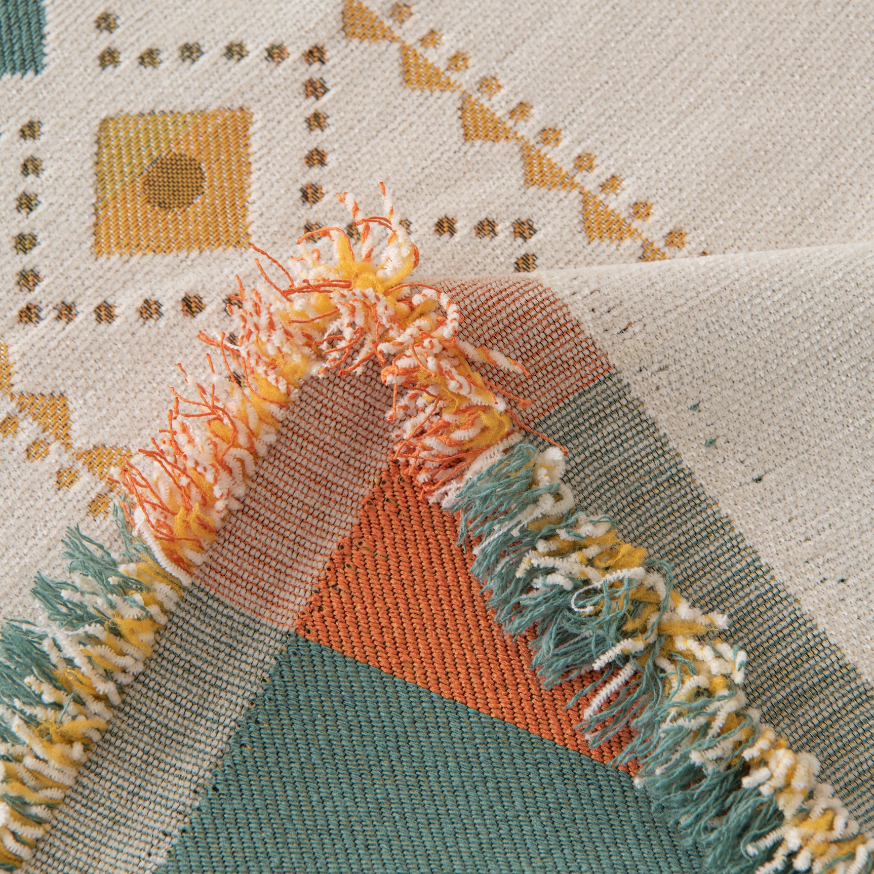 Bohemian Geometric Sofa Throw Cover, Cozy & Protective Ethnic-Inspired Couch Cover - Ornate Home