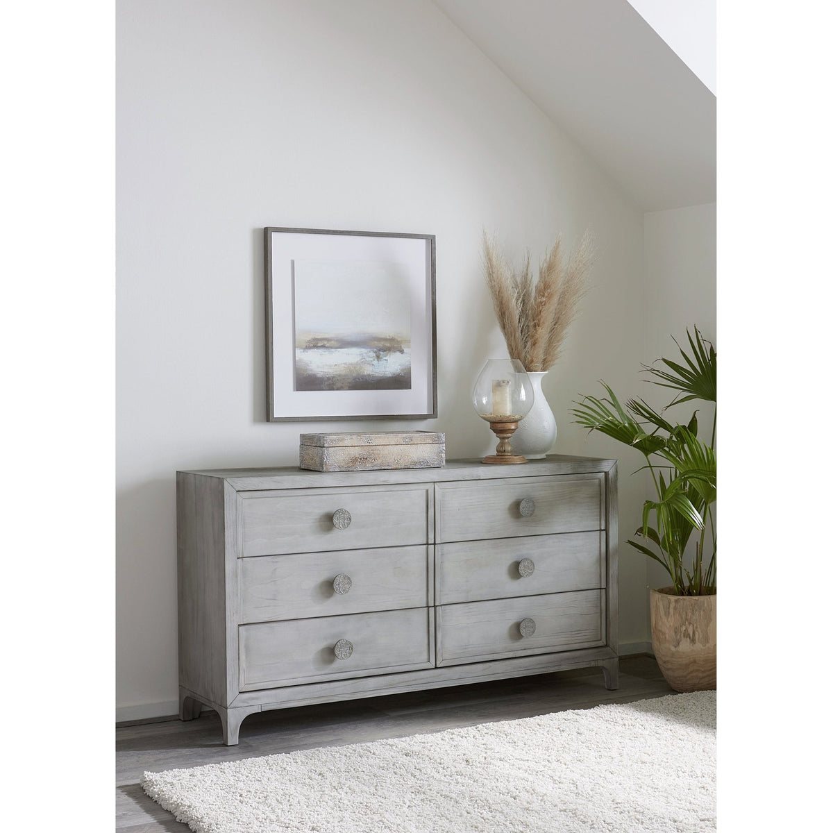 6 drawer dresser boho Modern 6-Drawer Rattan Dresser for Bedroom,Living Room,Natural