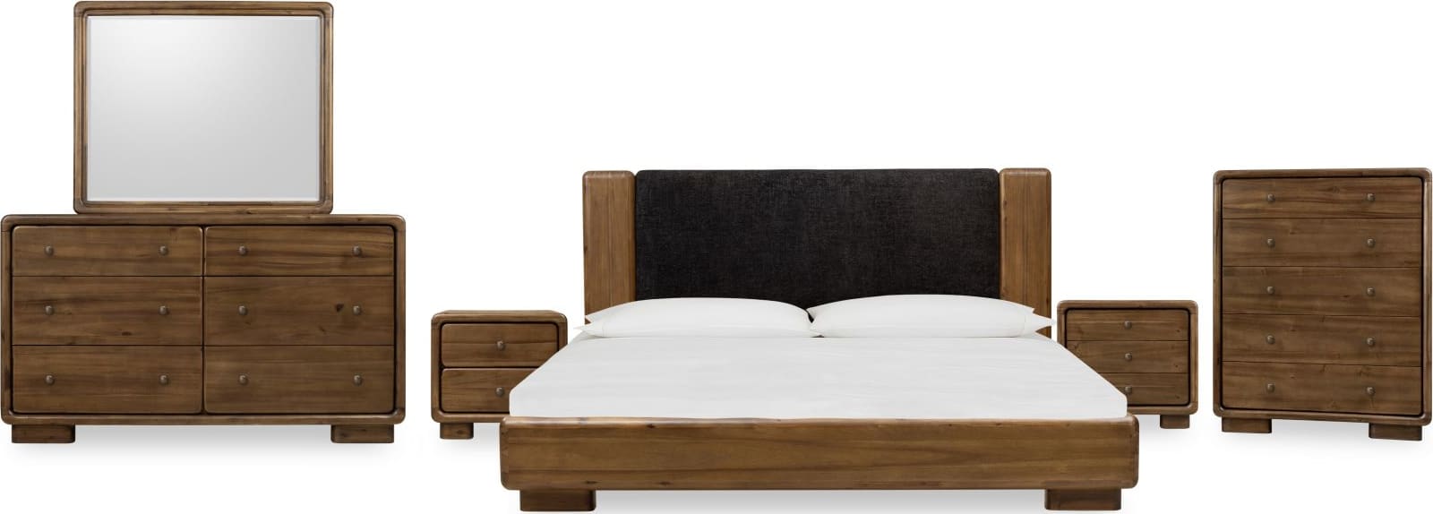 Boka Impala Five Drawer Acacia Wood Chest - Ornate Home