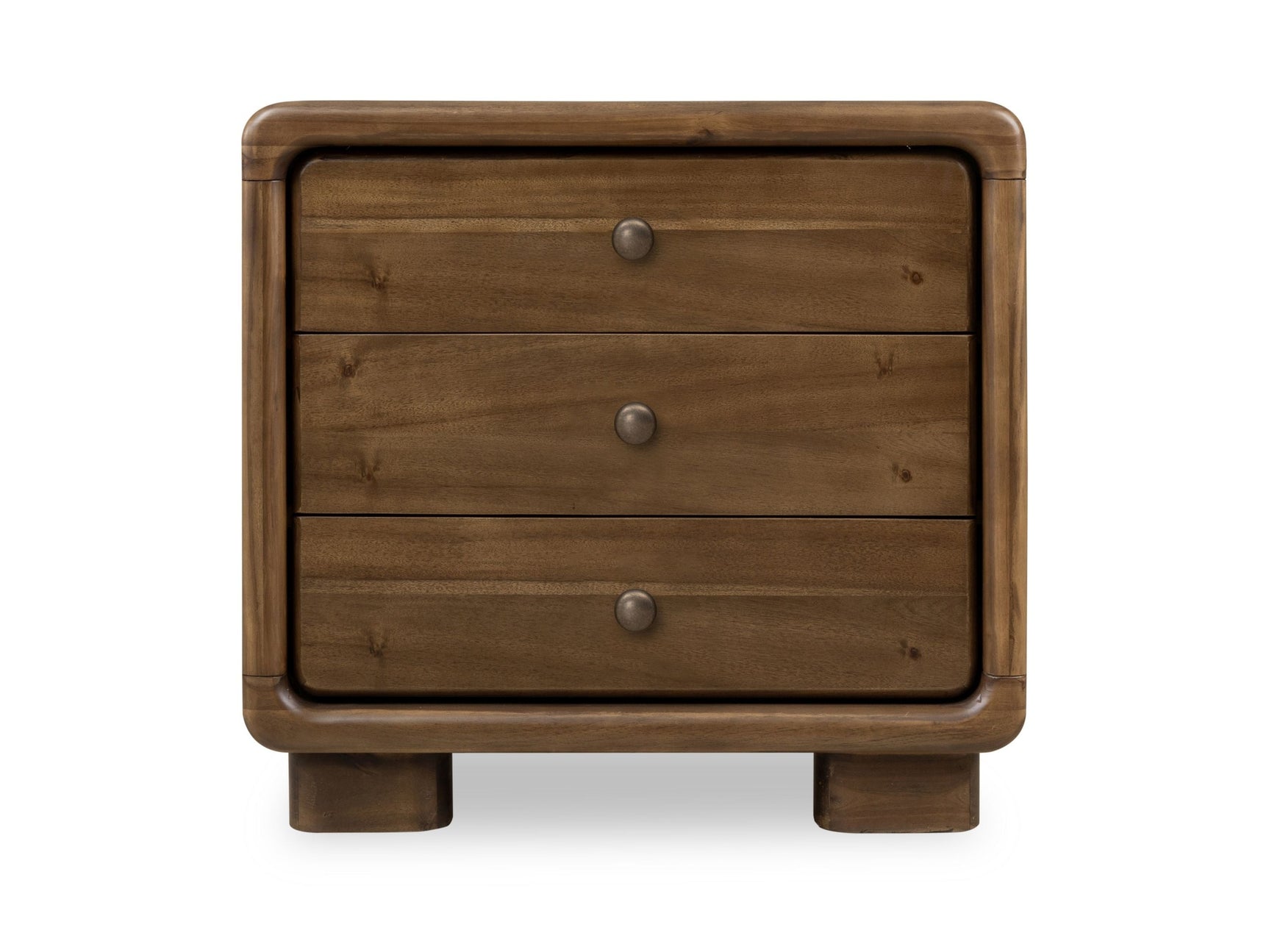 Boka Impala Three Drawer Acacia Wood Nightstand - Ornate Home