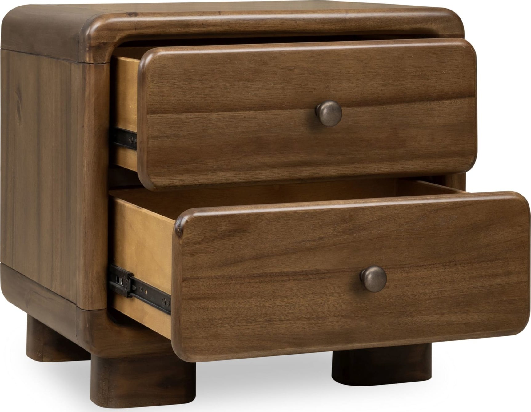 Boka Impala Two Drawer Acacia Wood Nightstand - Ornate Home