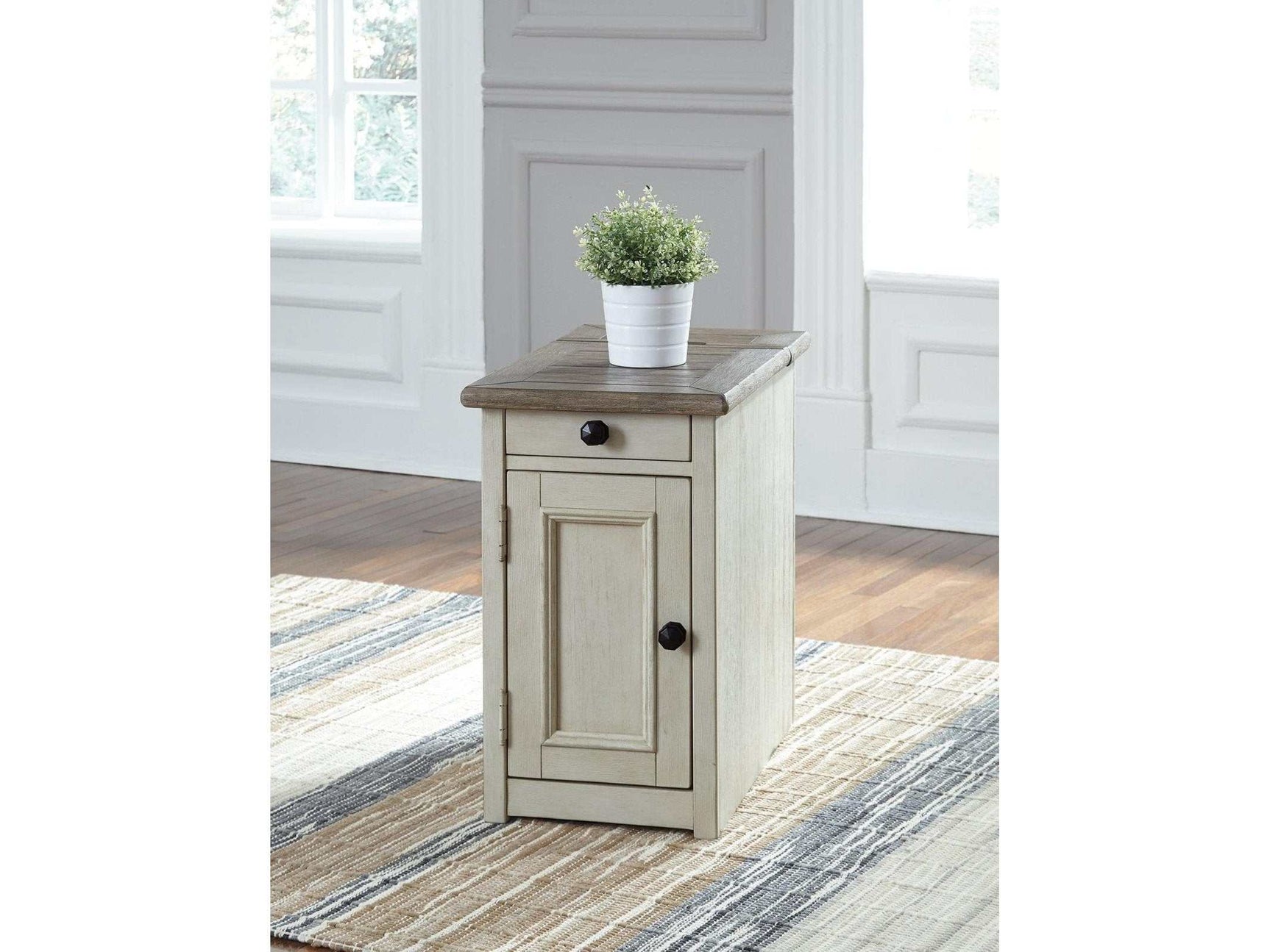 Bolanburg Chairside End Table with USB Ports & Outlets (Online Special Price) - Ornate Home