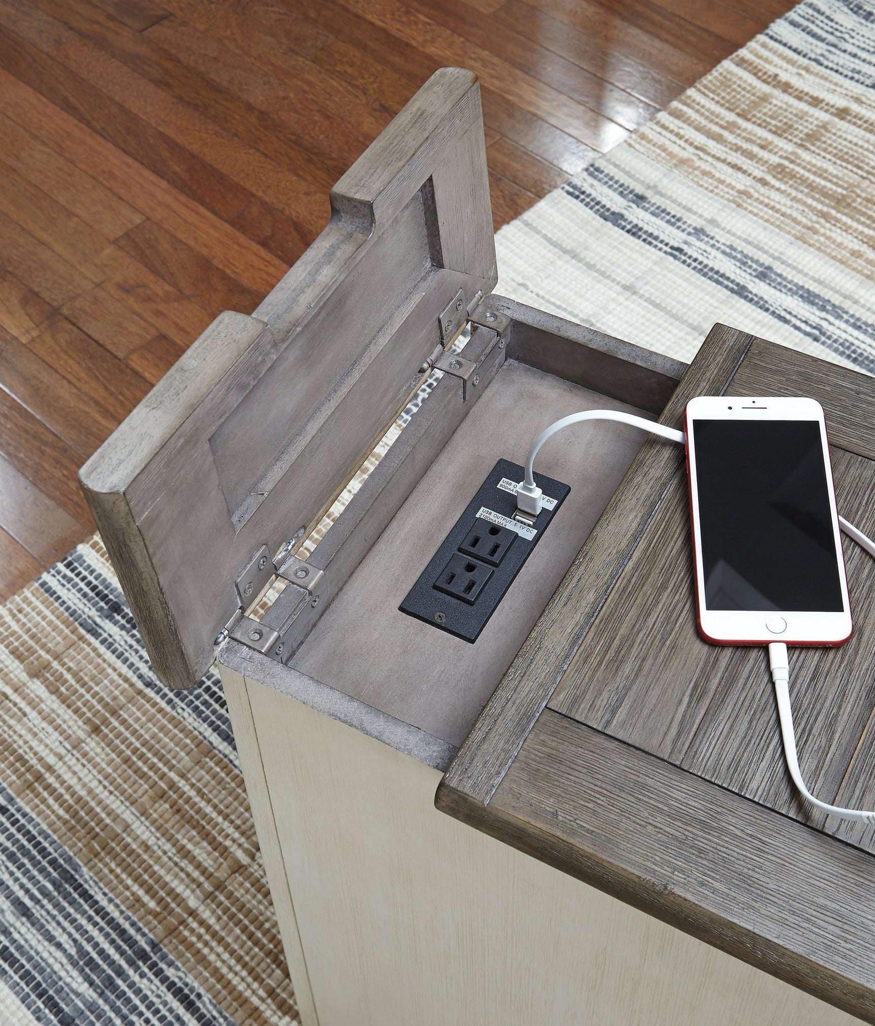 Bolanburg Chairside End Table with USB Ports & Outlets (Online Special Price) - Ornate Home