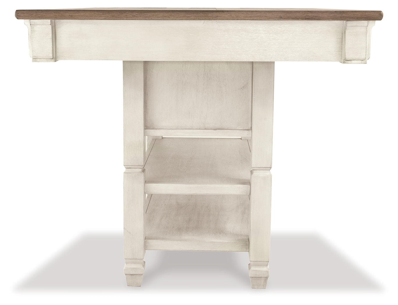 Bolanburg Two-tone Counter Height Dining Table, 4 Stools, Bench and 2 Display Cabinets - Ornate Home