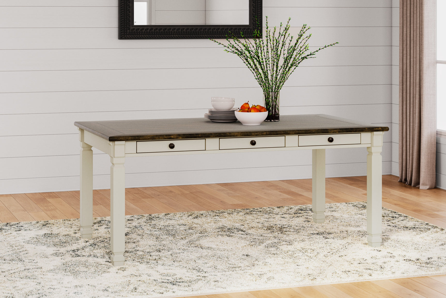 Bolanburg Two-tone Dining Table, 2 Chairs, 2 Side Chairs and Bench - Ornate Home