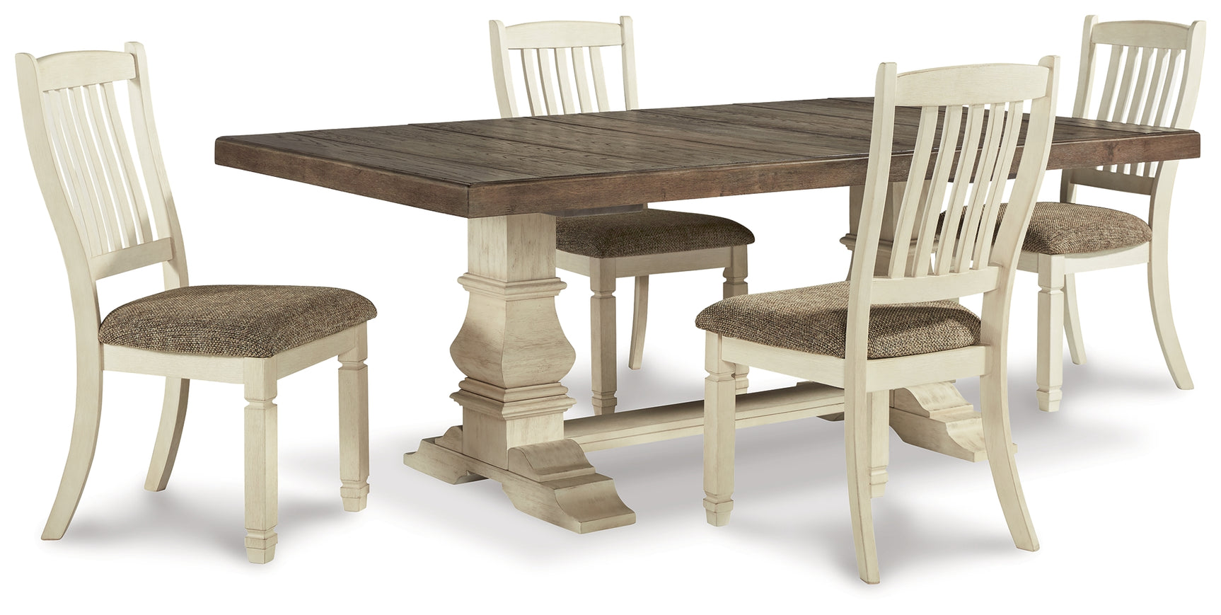 Bolanburg Two-tone Extension Dining Table and 4 Chairs (Online Special Price) - Ornate Home