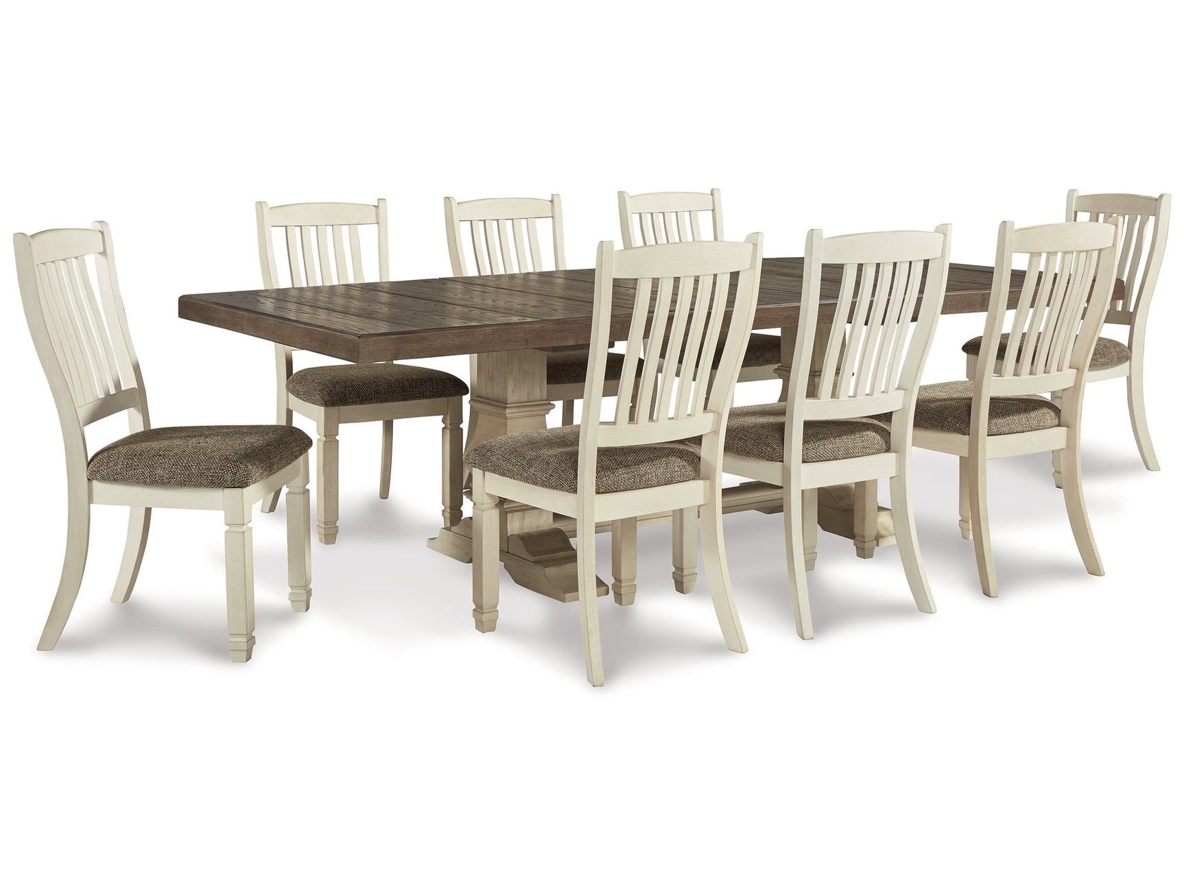 Bolanburg White Dining Table and 8 Chairs (Online Special Price) - Ornate Home