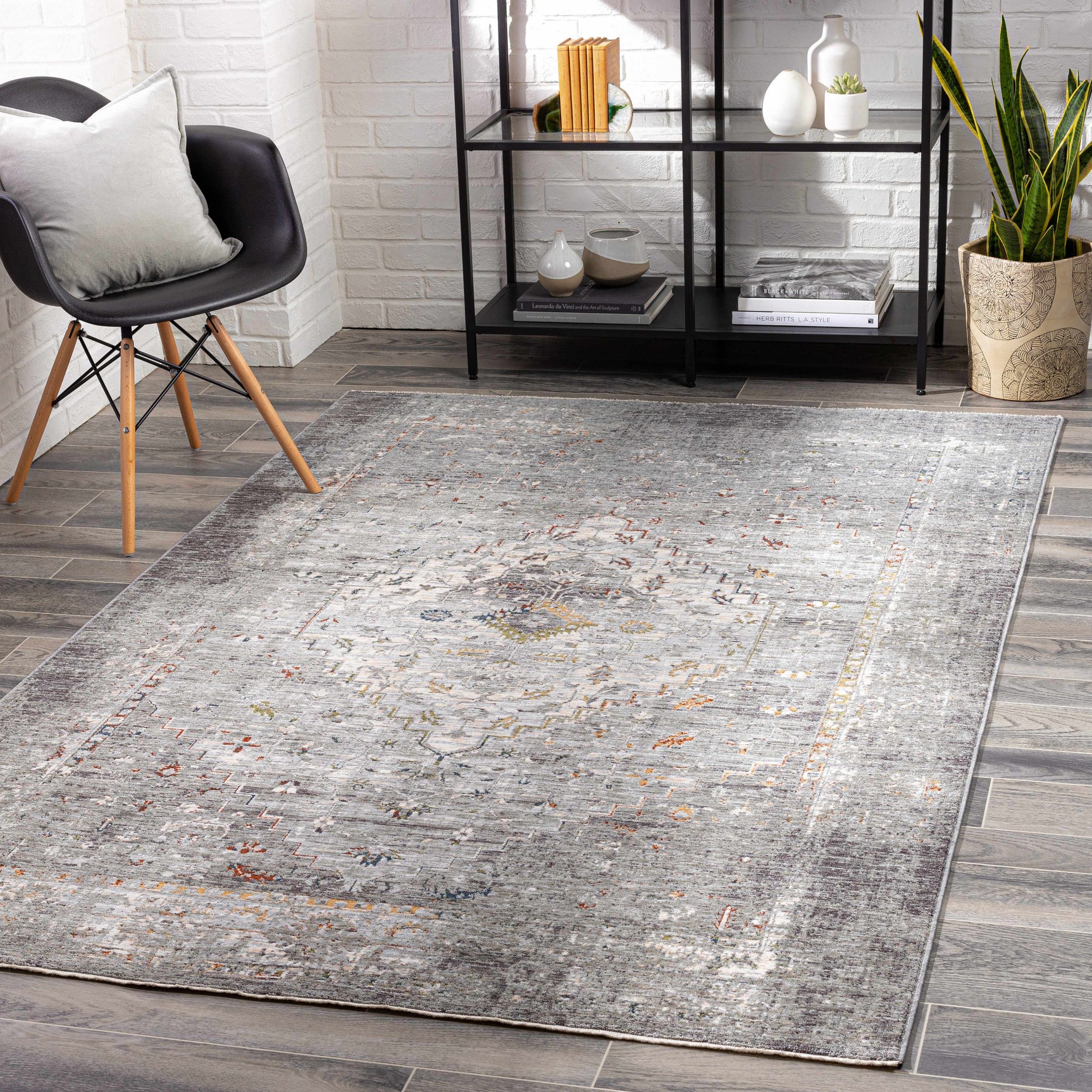 Boli Distressed Statement Rug - Ornate Home