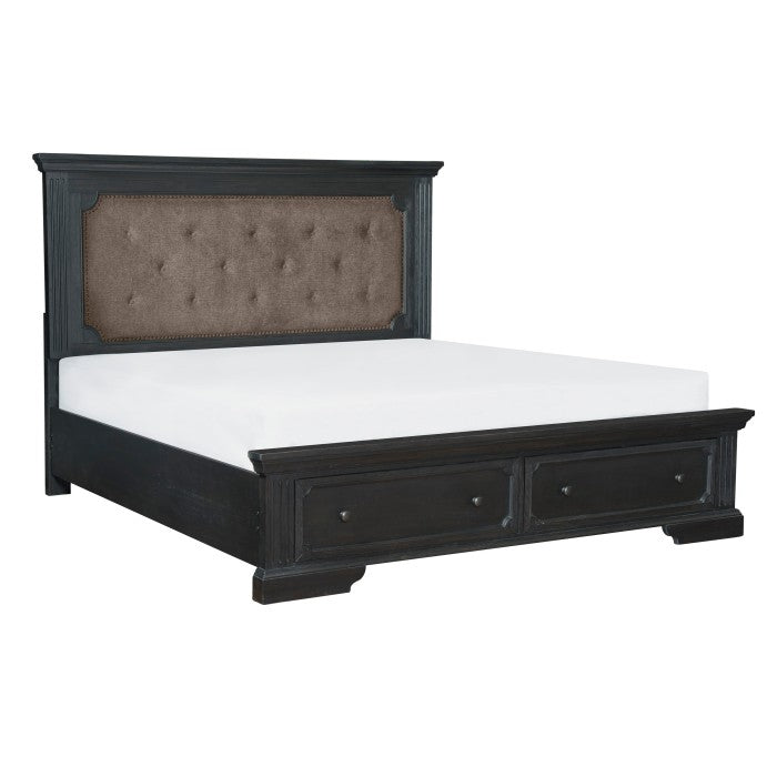 Bolingbrook Charcoal Eastern King Platform Bed - Ornate Home
