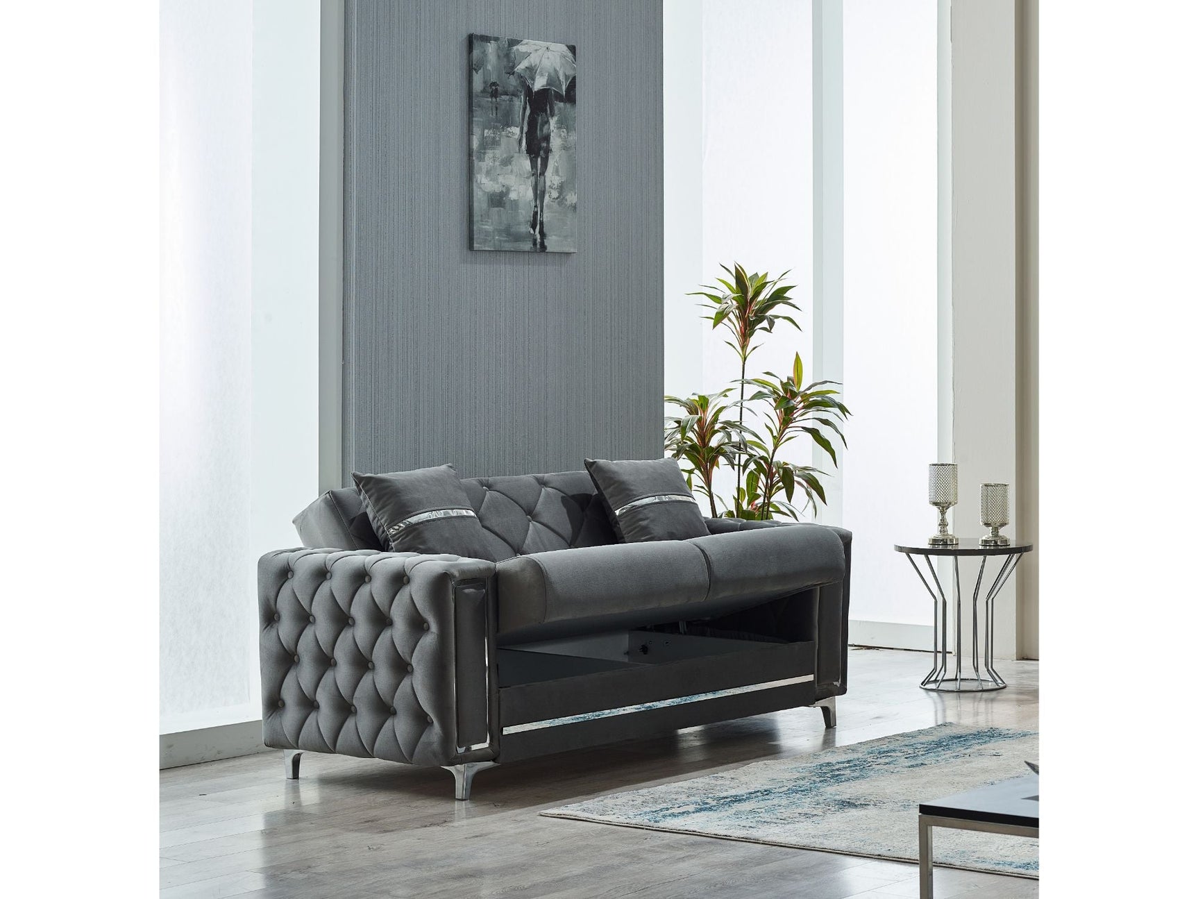Bolivya Grey 3-pieces (Sofa & Loveseat & Chair) Living Room Set