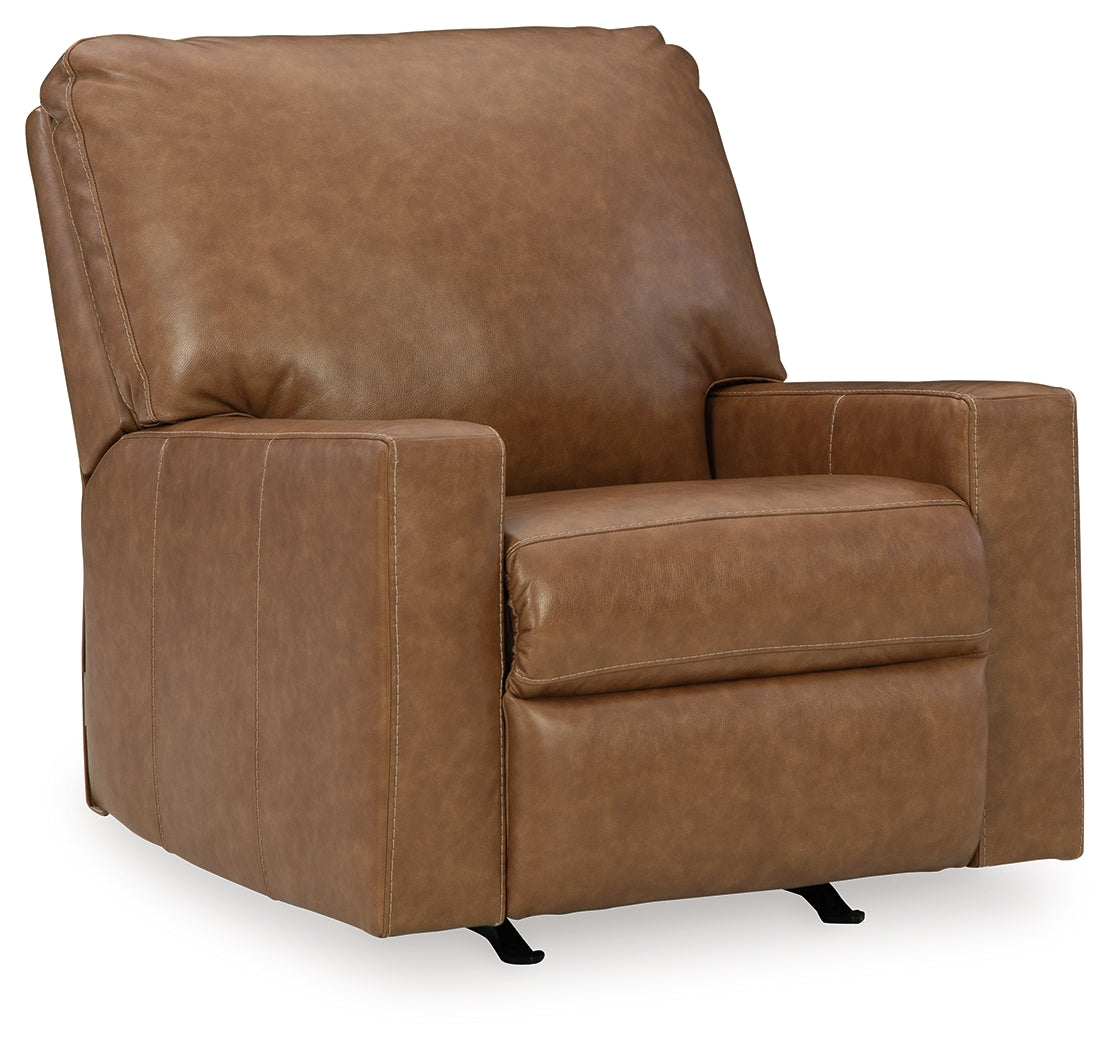 Bolsena Caramel Leather Rocker Recliner (Online Special Price) - Ornate Home