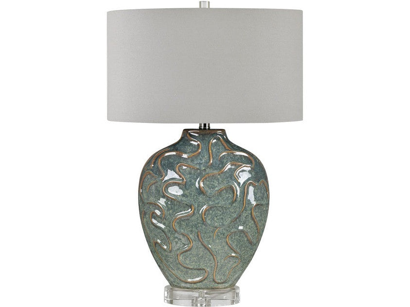 Bolter Green/Brown Table Lamp - Ornate Home