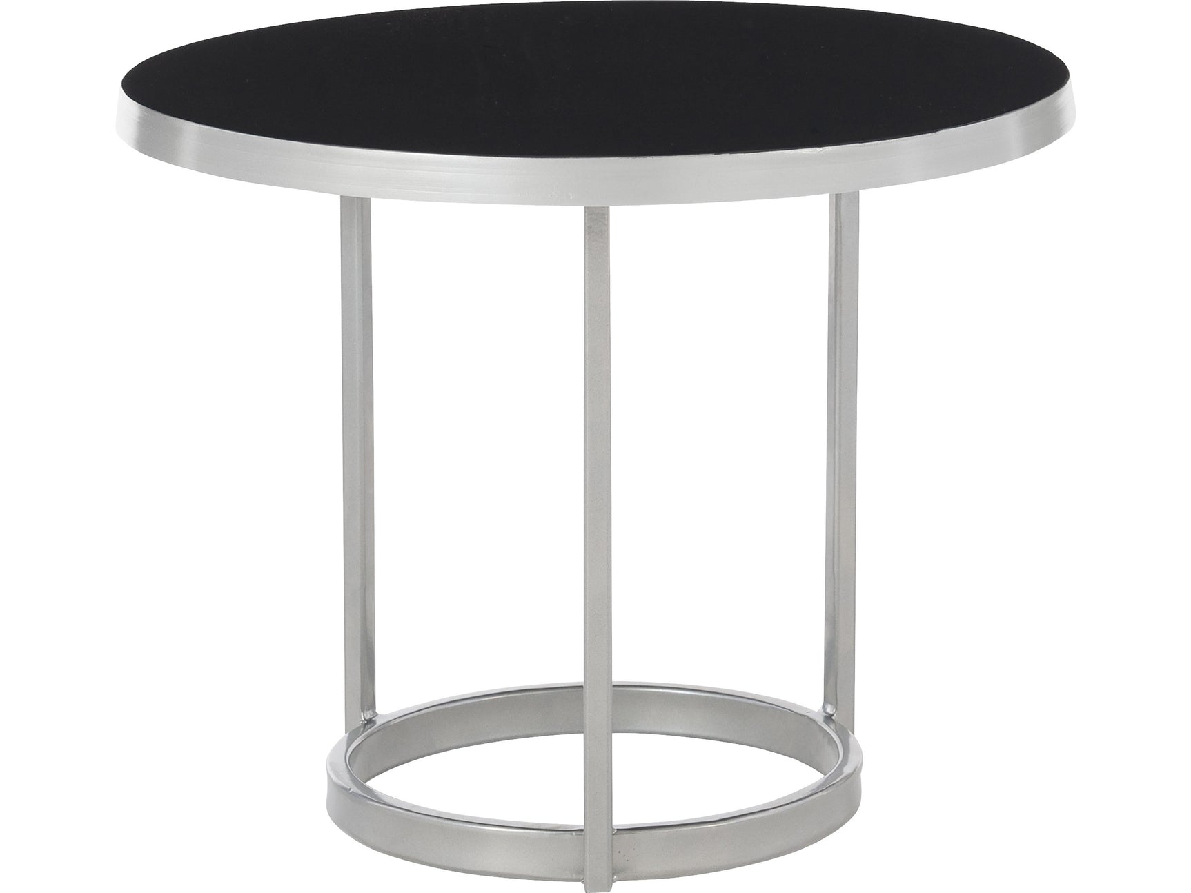 Bonfield Black Enamel/Nickel Cocktail Table - Ornate Home