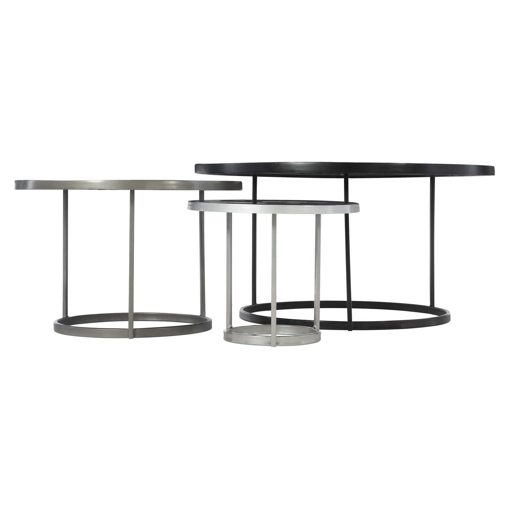 Bonfield Black Enamel/Nickel Cocktail Table - Ornate Home