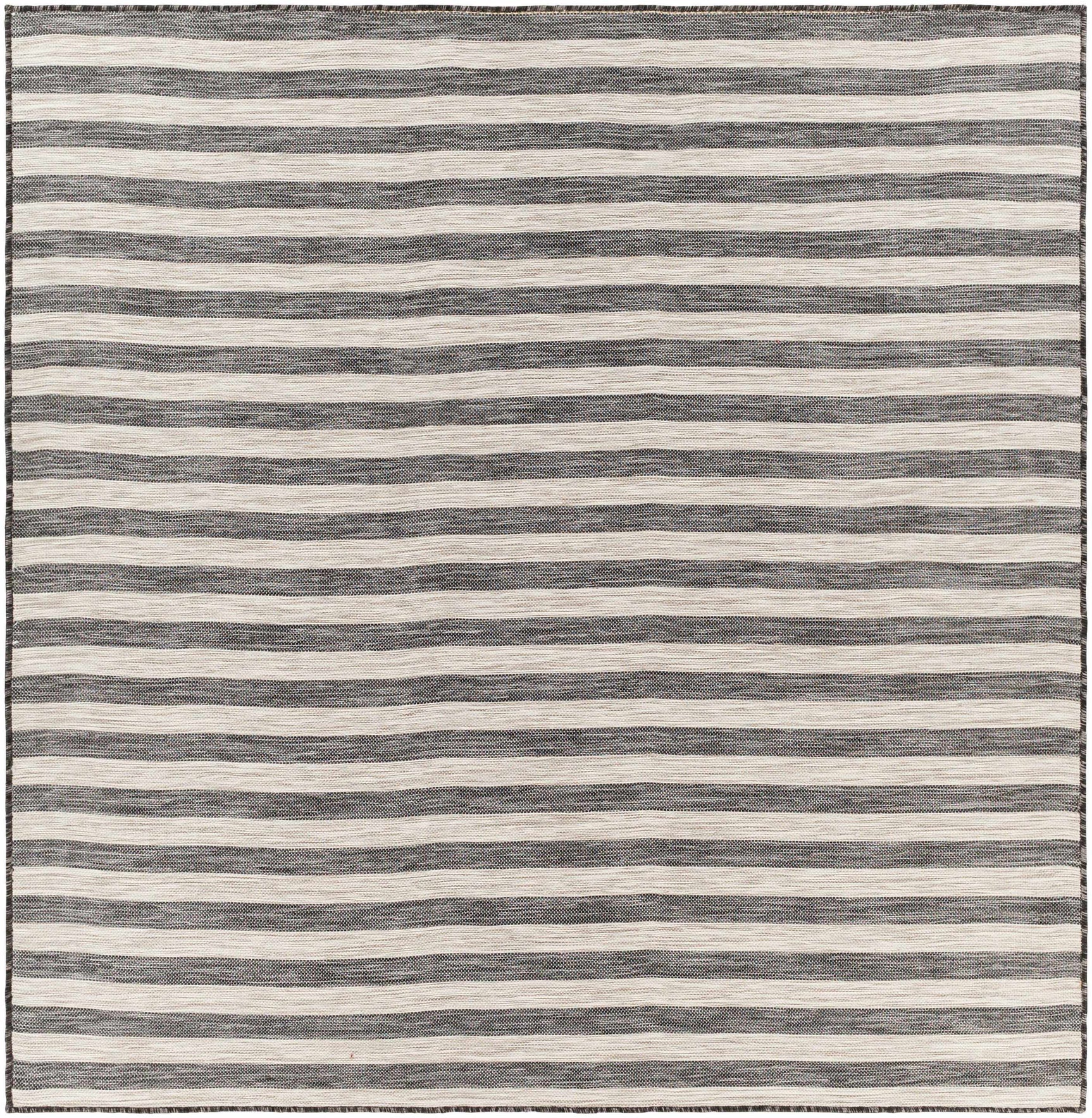 Bongaree Black&Gray Striped Flatweave Outdoor Carpet - Clearance - Ornate Home