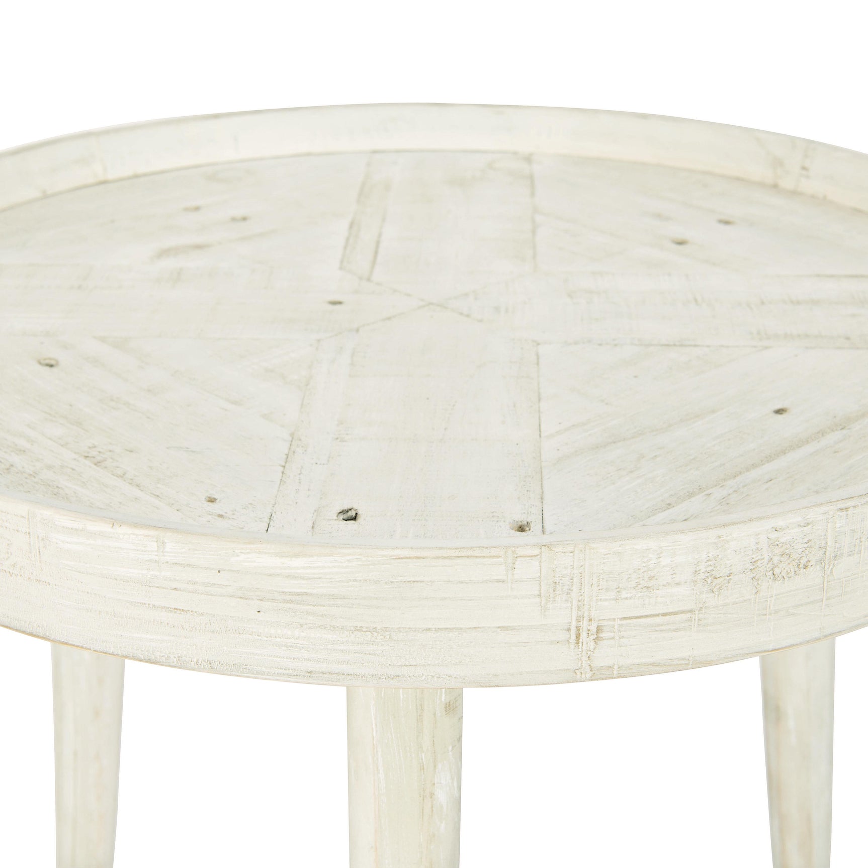 Booker Brushed White Side Table - Ornate Home