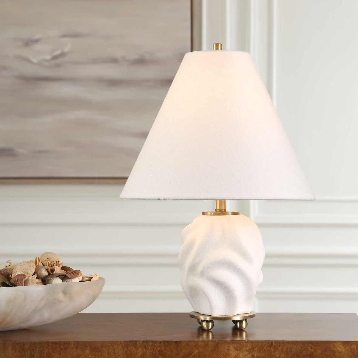 Bora White Accent Lamp - Ornate Home