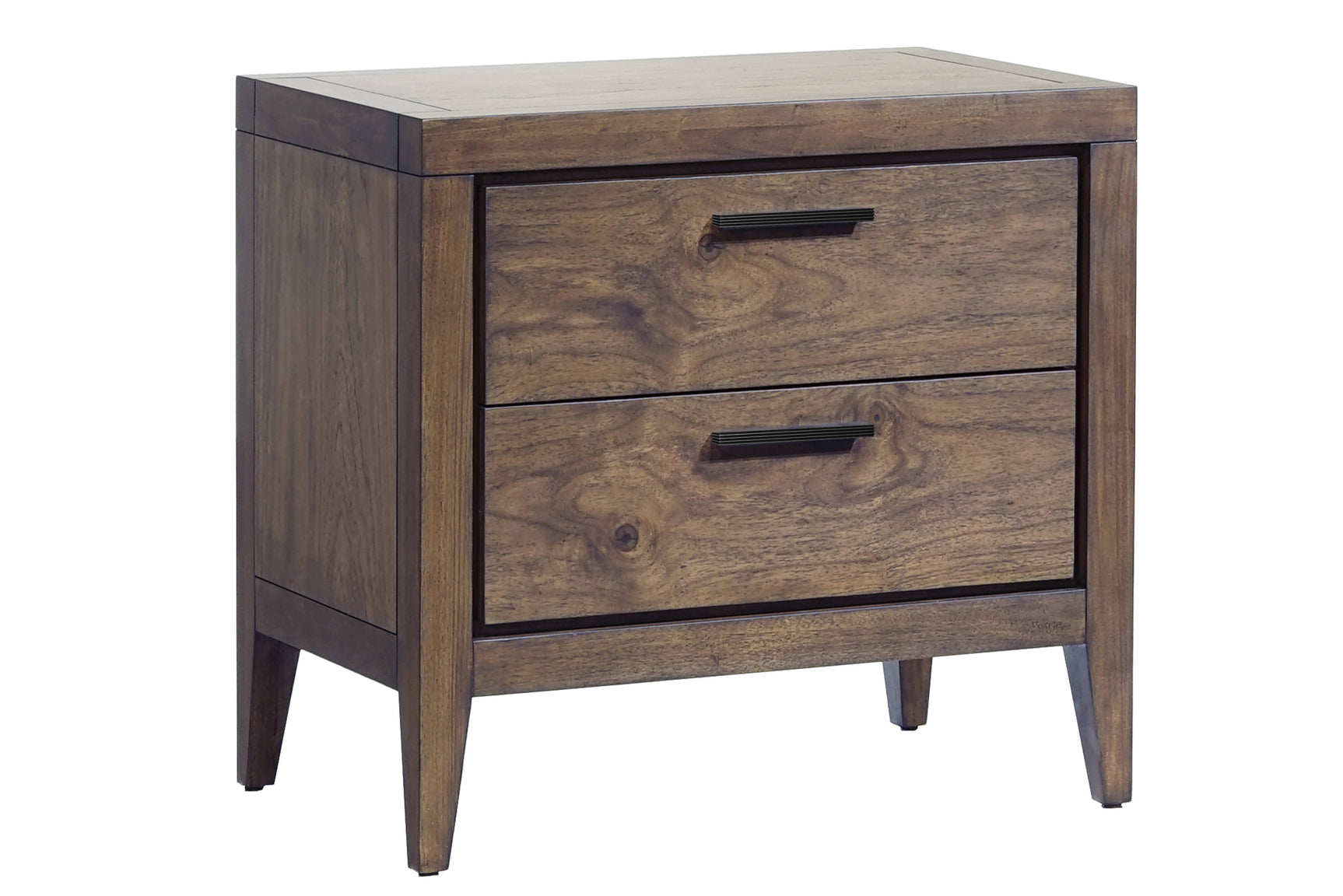 Boracay Two Drawer USB Charging Nightstand in Wild Oats Brown - Ornate Home