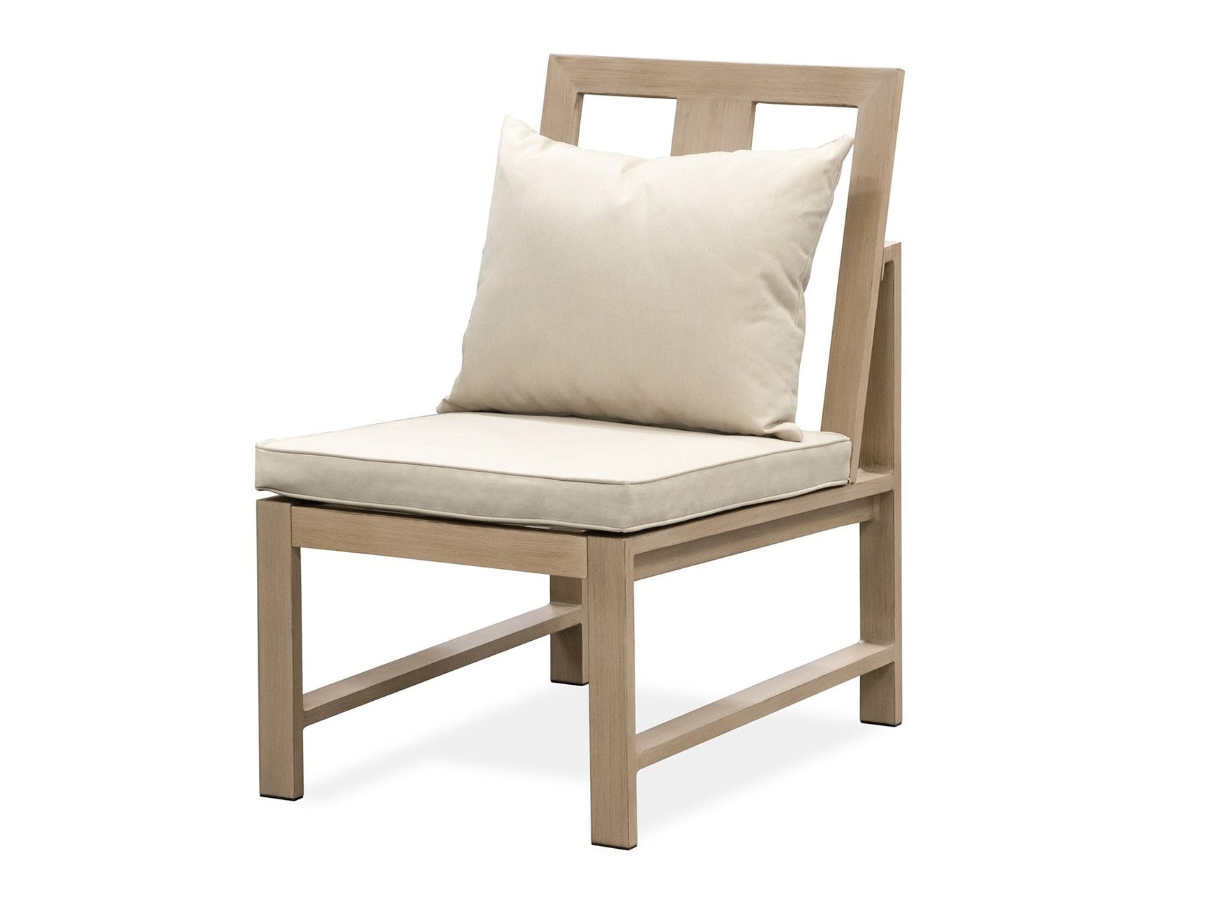 Bordeaux Natural/Beige Outdoor Armless Chair - Ornate Home