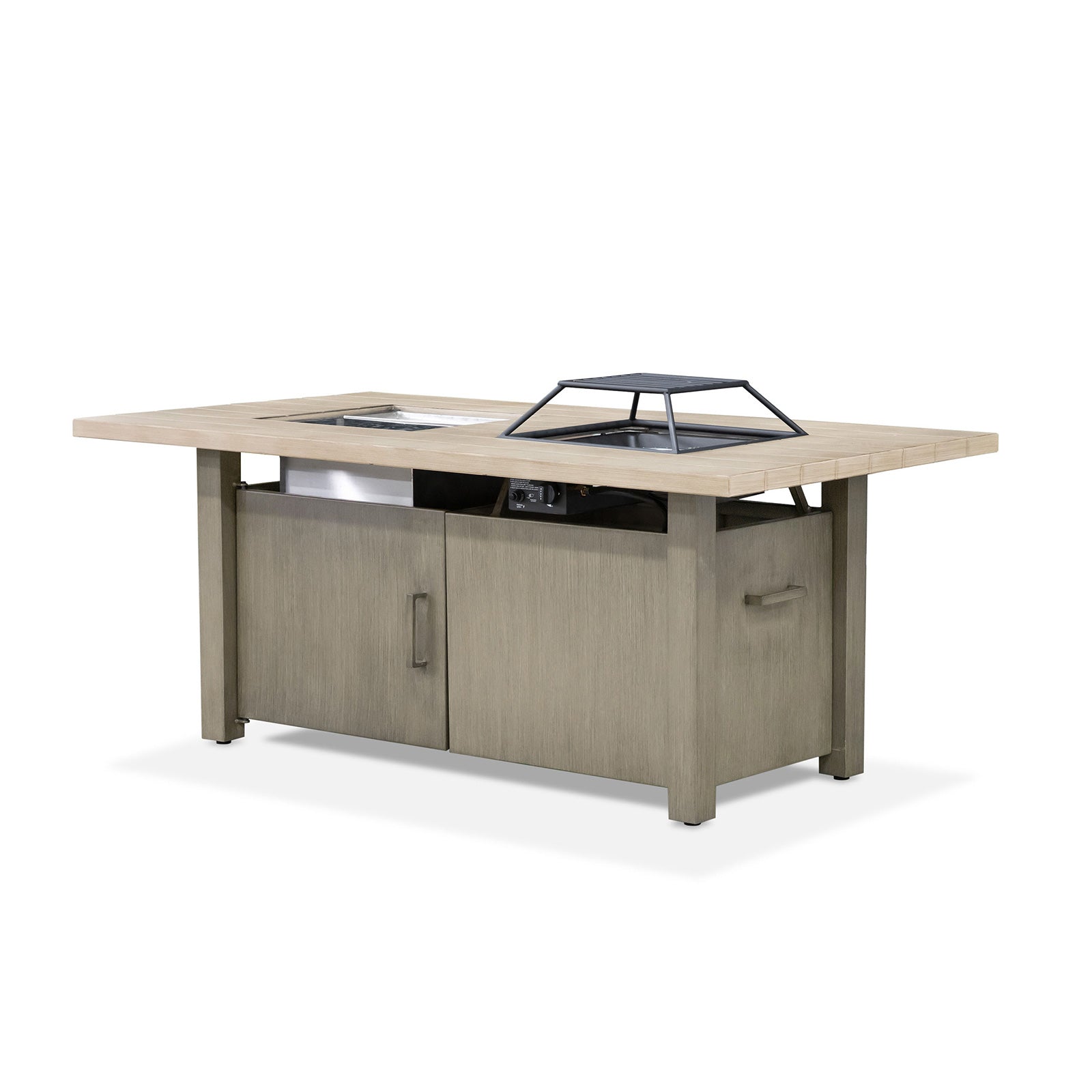 Bordeaux Natural/Light Gray/Beige 6 PieceOutdoor Dining Set - Ornate Home