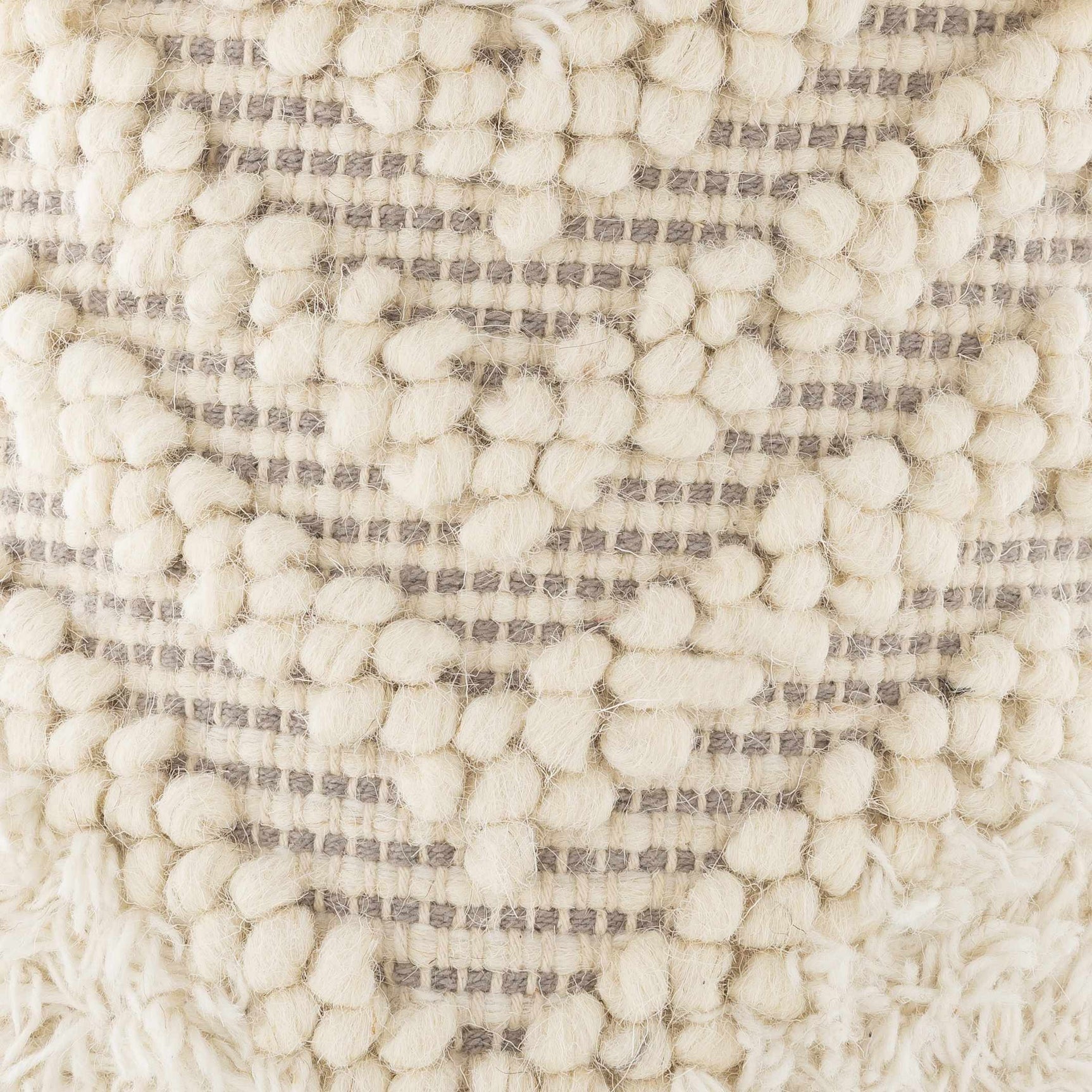 Bordon Ivory Textured Pom-Pom Stool - Clearance - Ornate Home