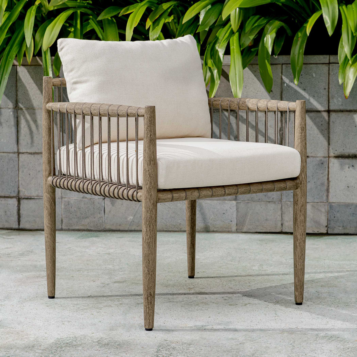 Borneo White Outdoor Dining Chair - Ornate Home