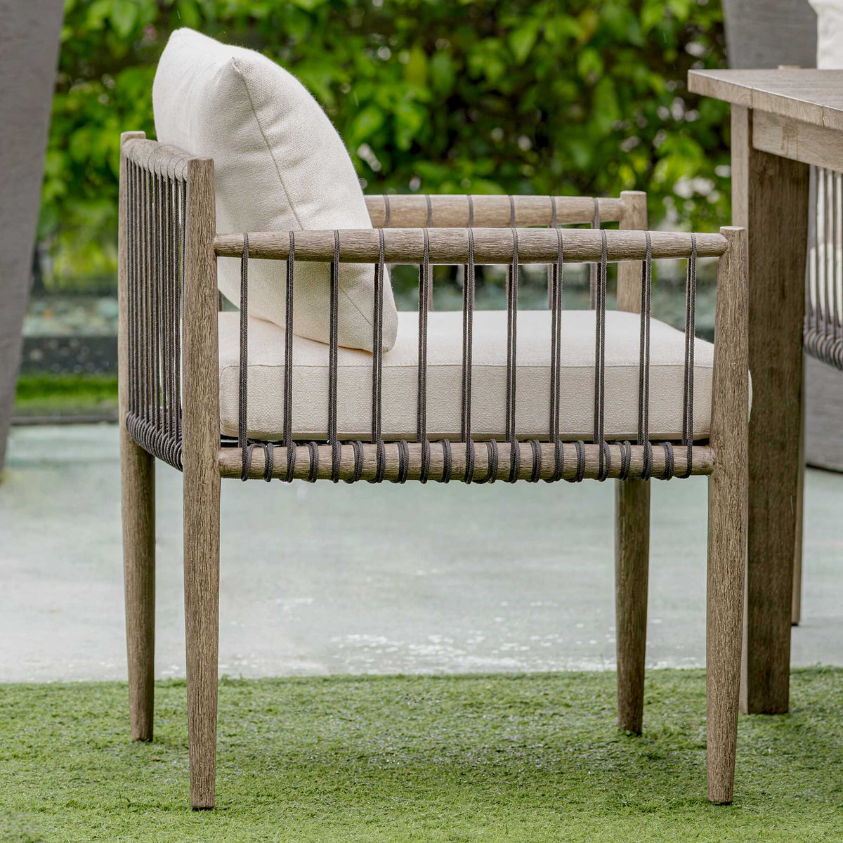 Borneo White Outdoor Dining Chair - Ornate Home