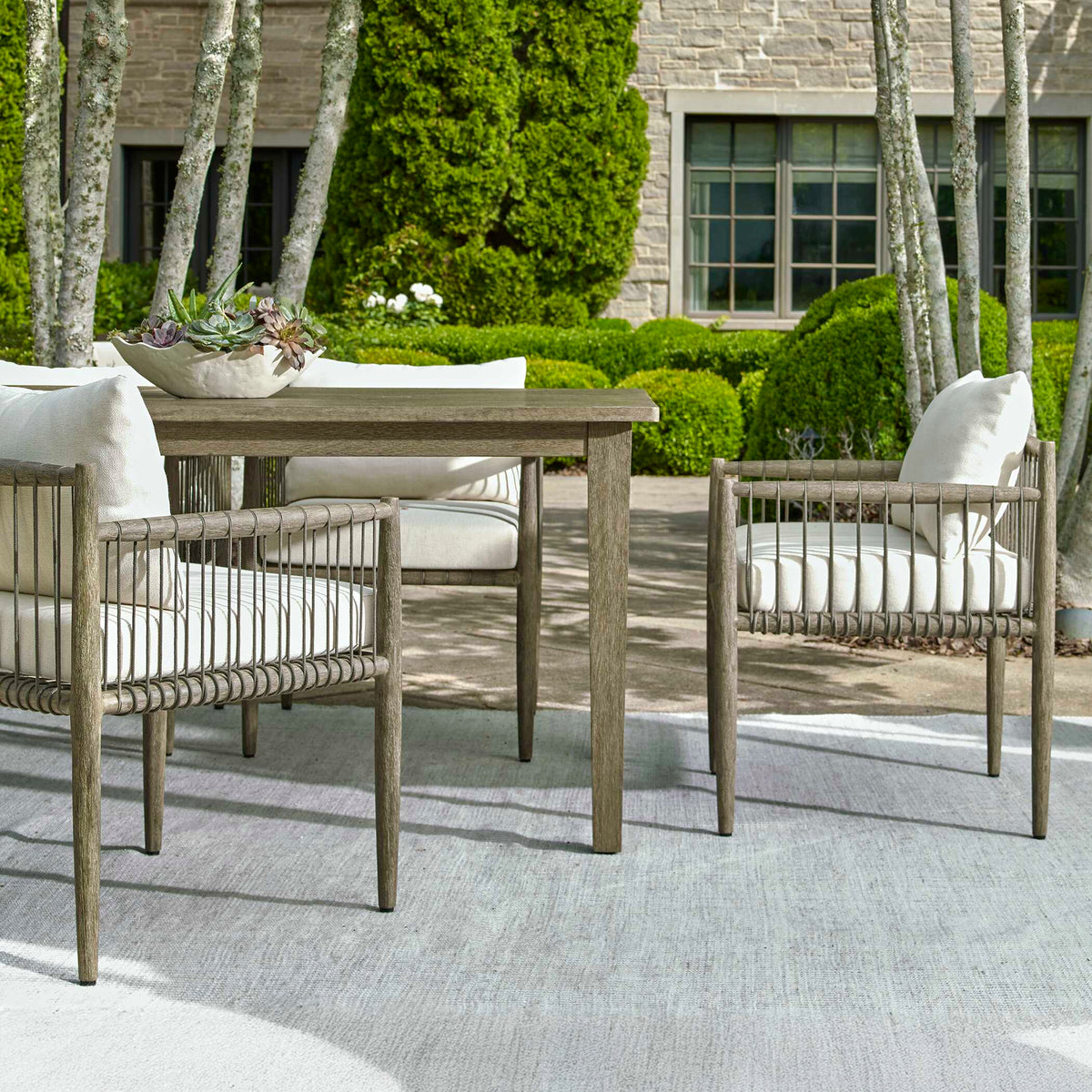 Borneo White Outdoor Dining Chair - Ornate Home