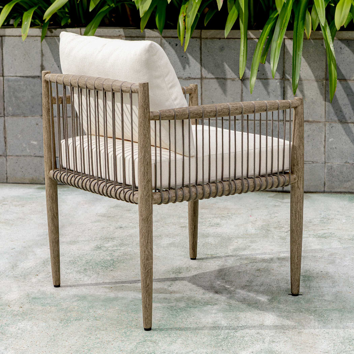 Borneo White Outdoor Dining Chair - Ornate Home
