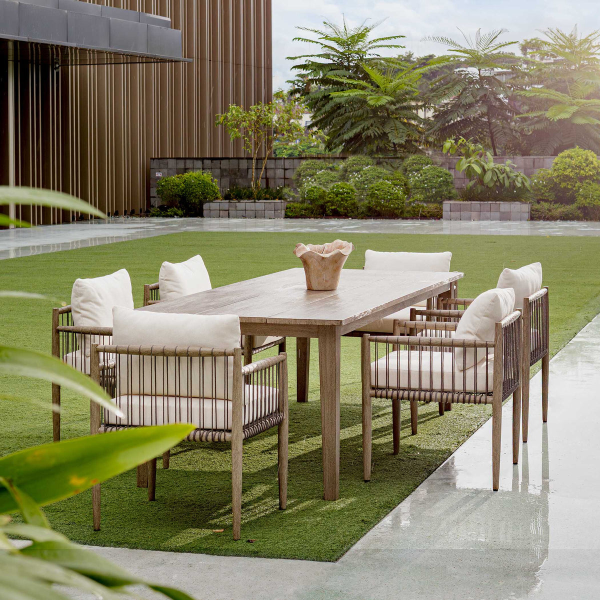 Borneo White Outdoor Dining Chair - Ornate Home