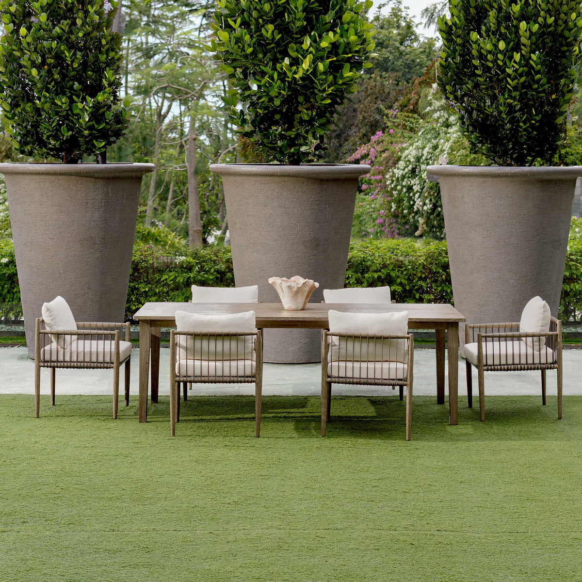 Borneo White Outdoor Dining Chair - Ornate Home