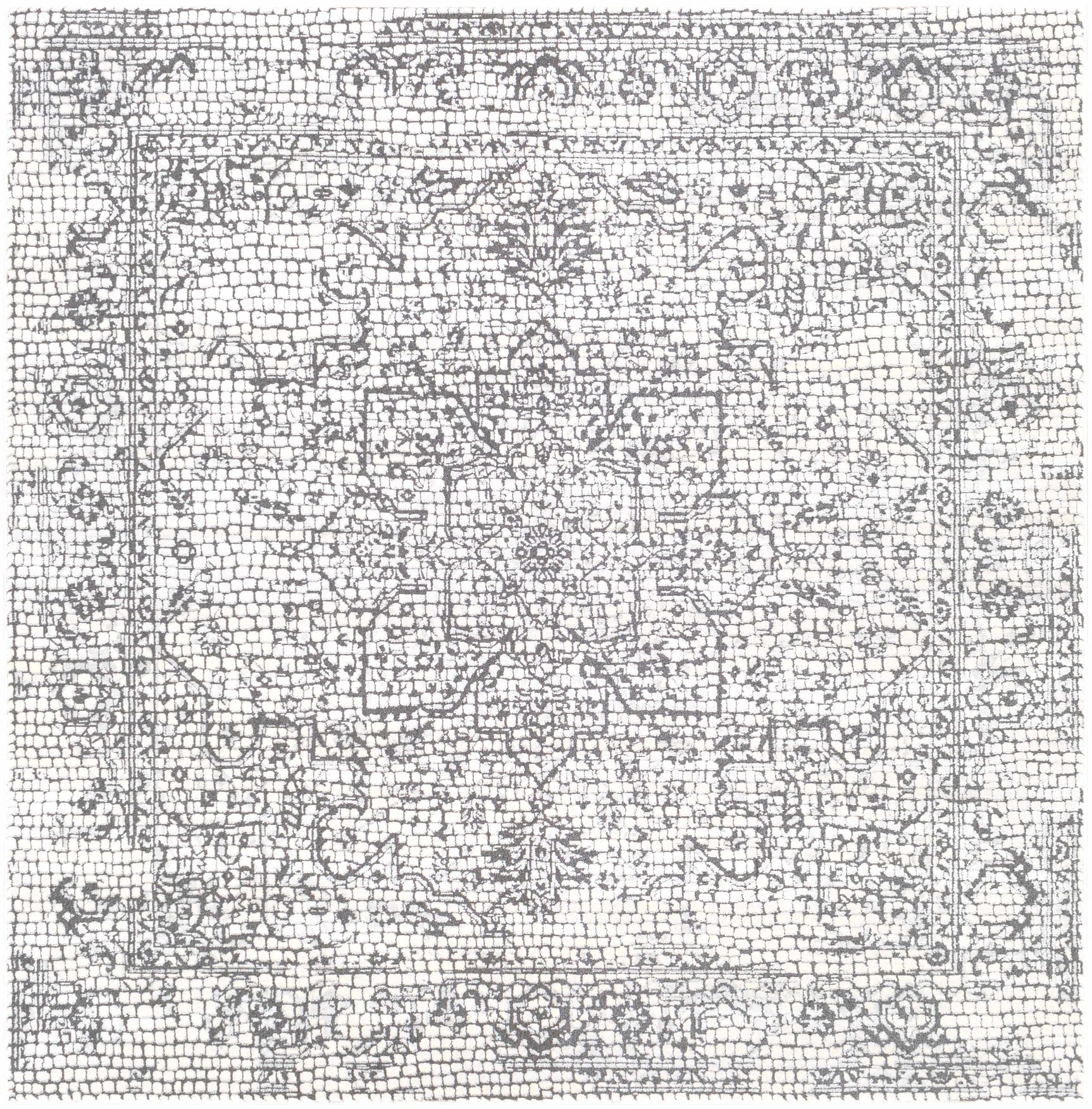 Bosphorus Black Mosaic Rug - Clearance - Ornate Home