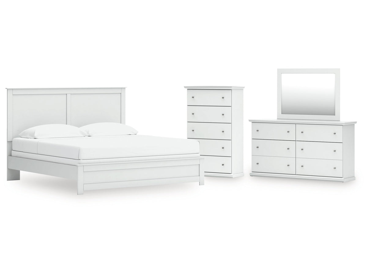 Bostwick Shoals King Panel Bed, Dresser, Mirror and Chest - Ornate Home