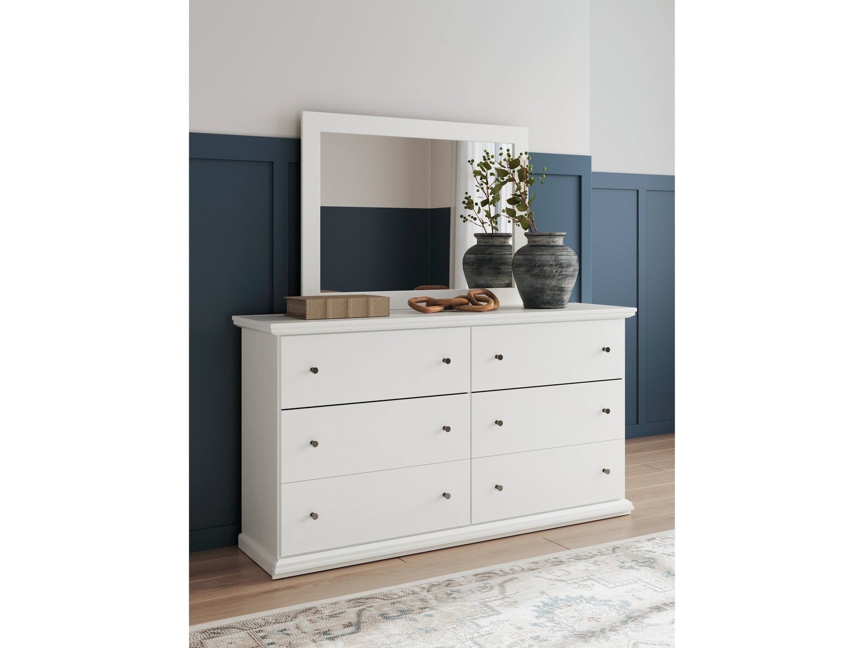 Bostwick Shoals White Dresser & Mirror (Online Special Price) - Ornate Home