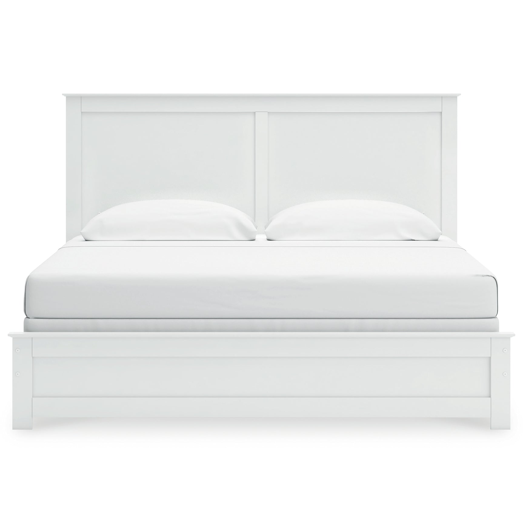 Bostwick Shoals White King Panel Bed, Dresser, Mirror, Chest and 2 Nightstands (Online Special Price) - Ornate Home