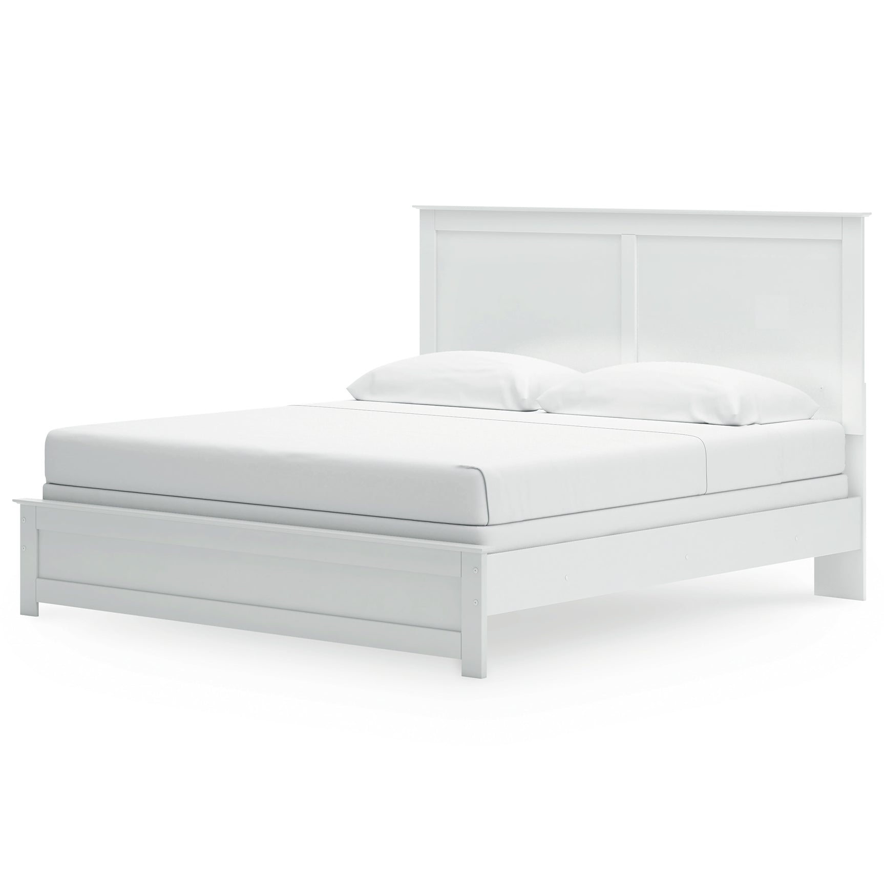 Bostwick Shoals White King Panel Bed, Dresser, Mirror, Chest and 2 Nightstands (Online Special Price) - Ornate Home