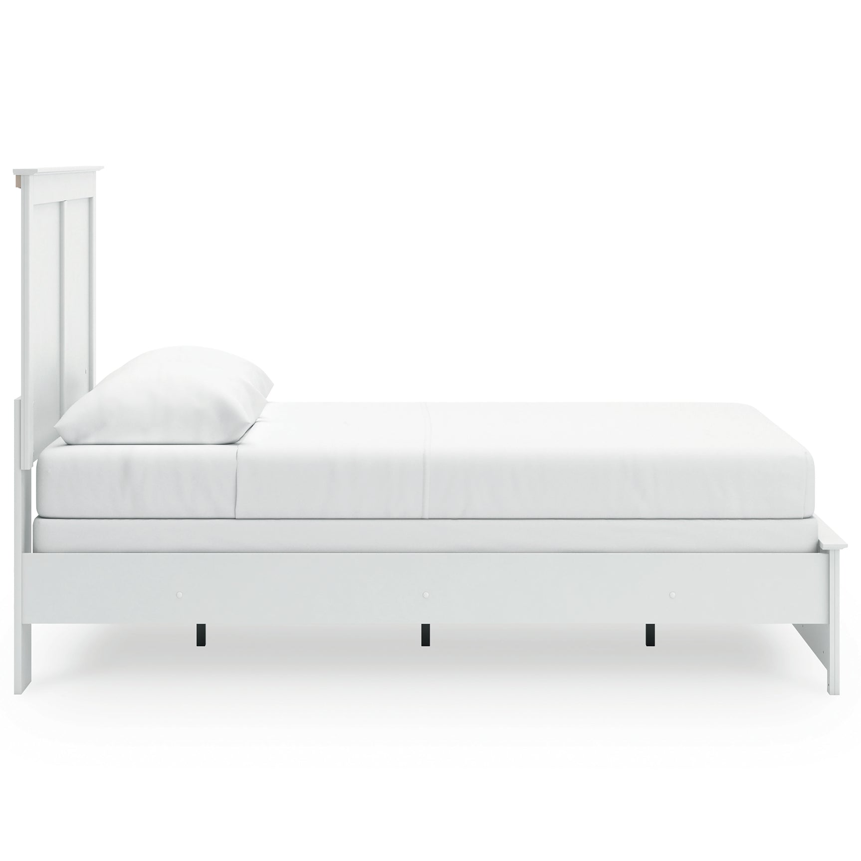 Bostwick Shoals White Queen Panel Bed with Mirrored Dresser, Chest and 2 Nightstands - Ornate Home