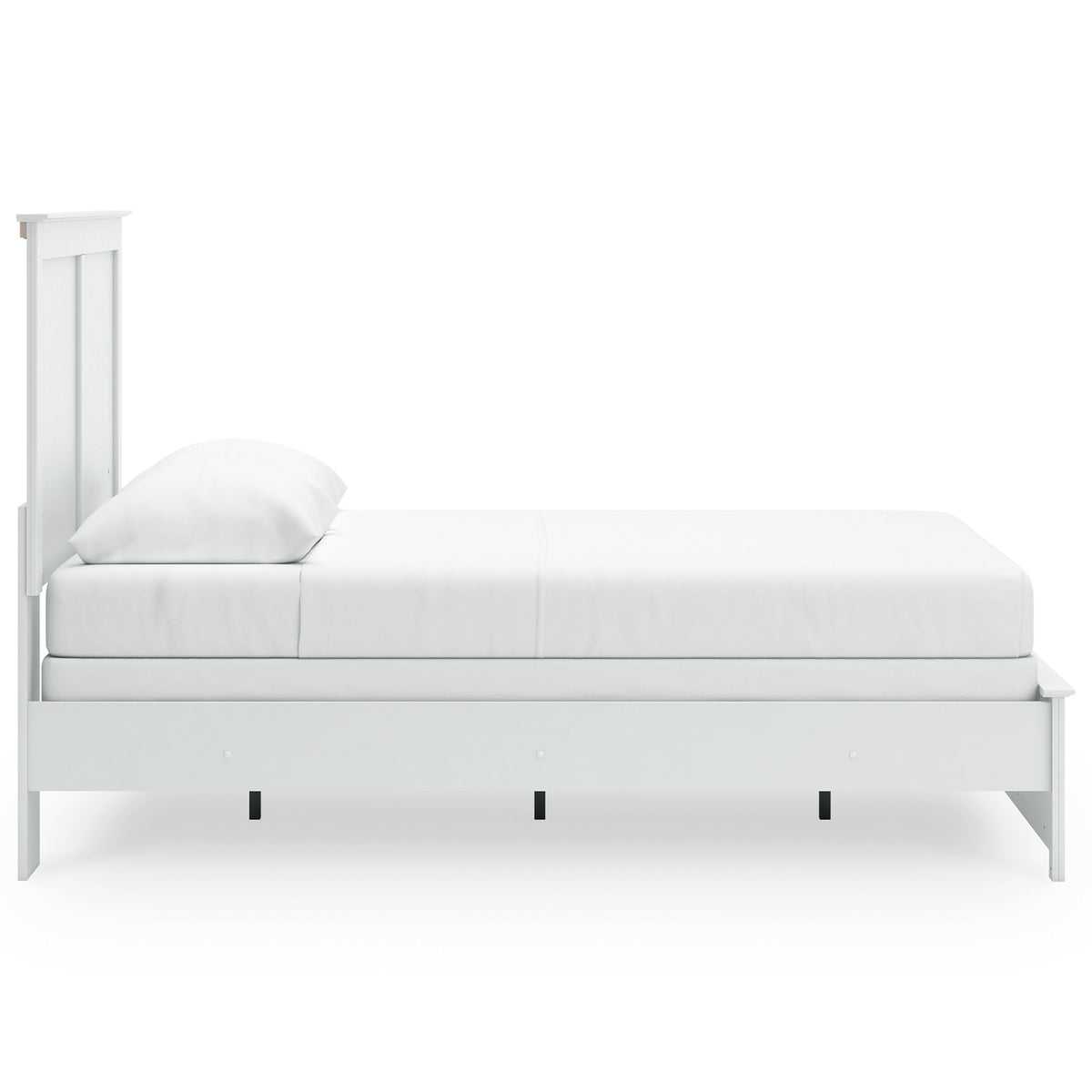 Bostwick Shoals White Queen Panel Bed with Mirrored Dresser, Chest and 2 Nightstands - Ornate Home
