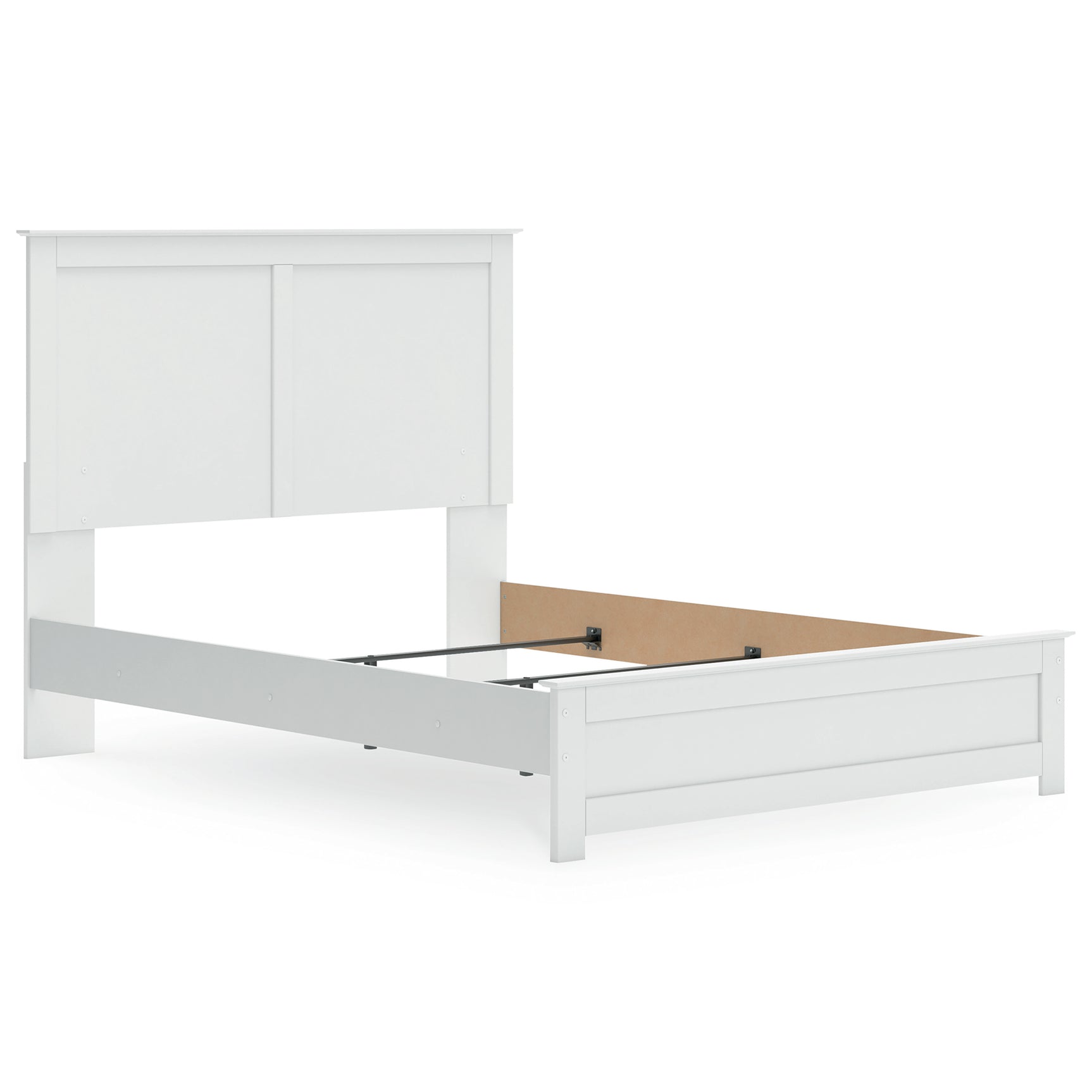 Bostwick Shoals White Queen Panel Bed with Mirrored Dresser, Chest and 2 Nightstands - Ornate Home